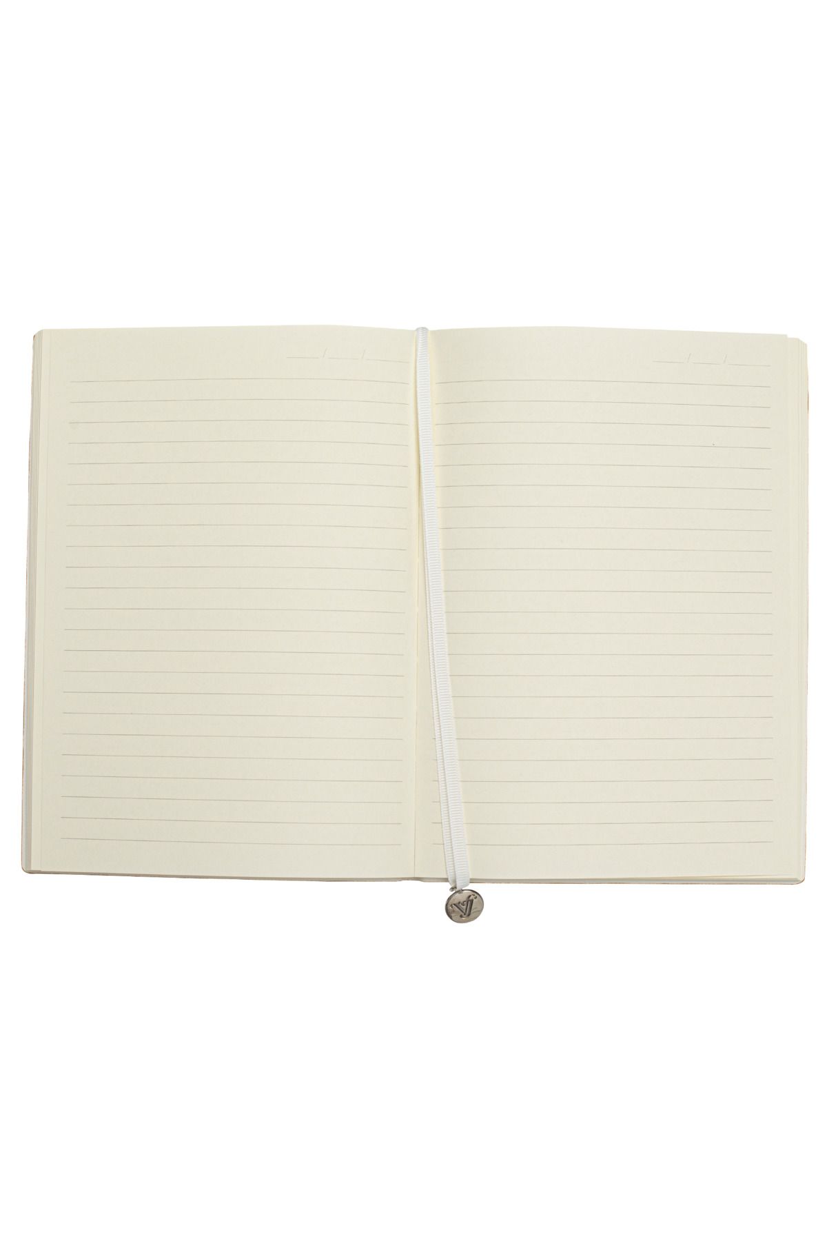 Victoria's Journals-دفتر ملاحظات مخطط بغطاء مرن من الجلد اللامع، 14.8x21 سم - وردي 3