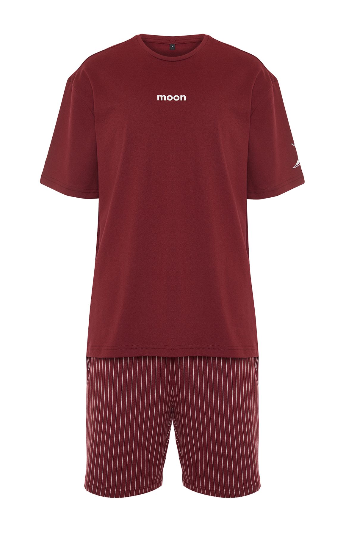 Kolekcia Trendyol-Súprava letného pyžama Claret Red Regular Fit so šortkami THMSS21PT1005 12