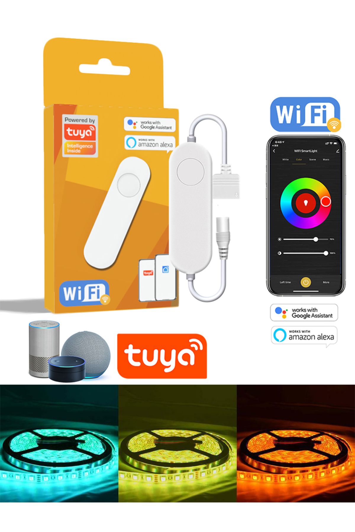 Choice-Tuya Rgb Controller Wifi Dimmer 12-24v Smartlife Controller For Rgb Led Strip 4pin Controller Wo... 8