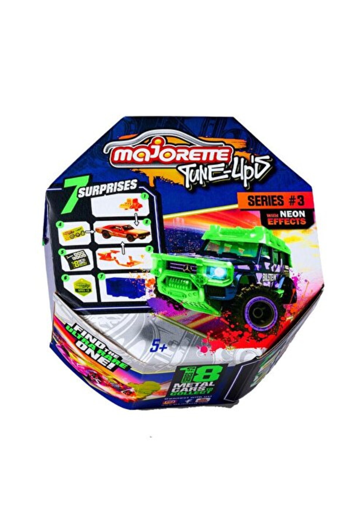 Genel Markalar ( OYUNCAK ) Majorette Tune Up's 3'lü Neon Araba Seti  Majorette Tune ( OYUNCAK ) 1 ADET )
