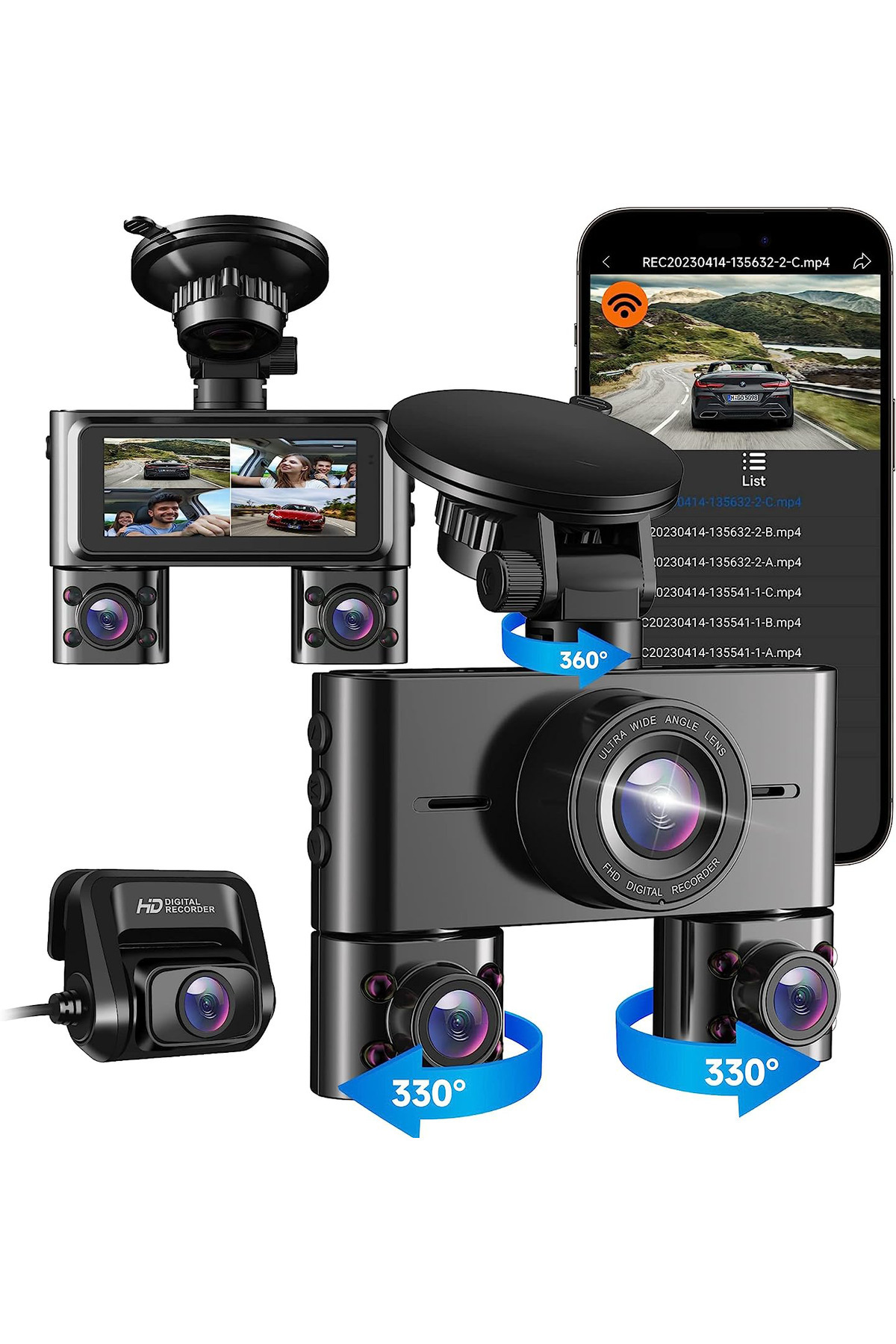 Joyecar Joy 4 Eyes 360° 4 Kanallı  Araç İçi Wifi Kamera