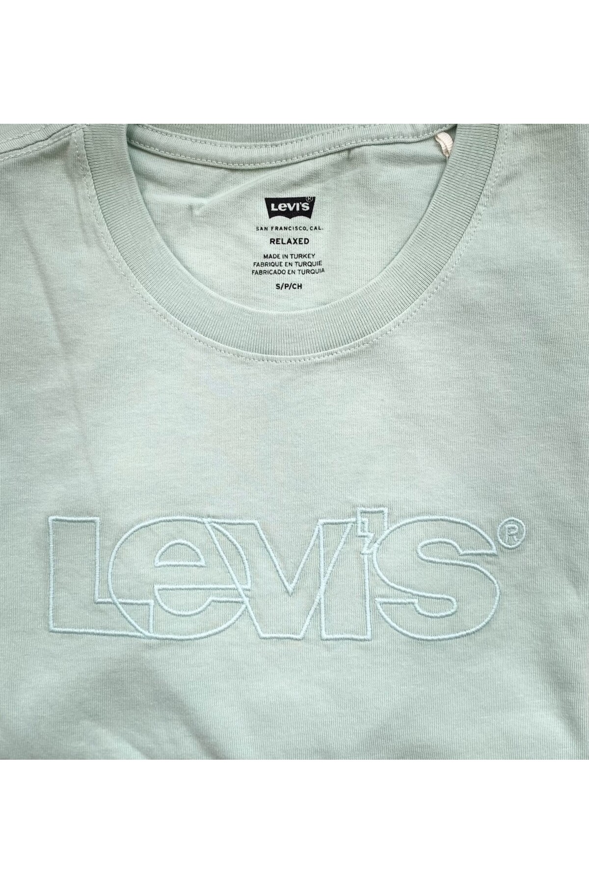 تی شرت لیوایز مردانه 100% پنبه فیروزه  طرح دار Relaxed/ریلکس    Relaxed/ریلکس کژوال/روزمره | Levi's A2082-0187 TR - تصویر 2