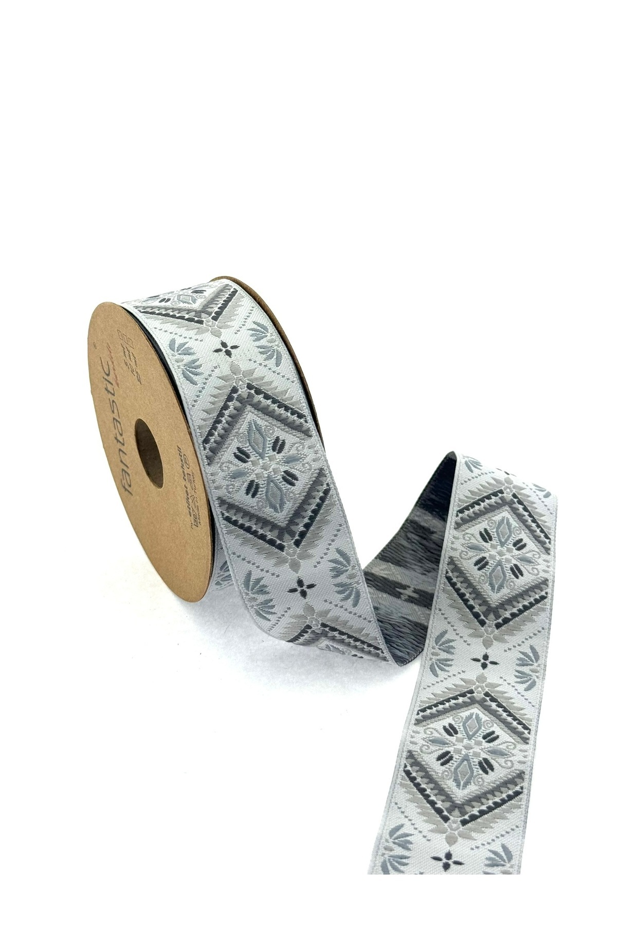 ETHNIC PATTERNED WOVEN BORDER RIBBON (3.5cm WIDTH - 10mt LENGTH)