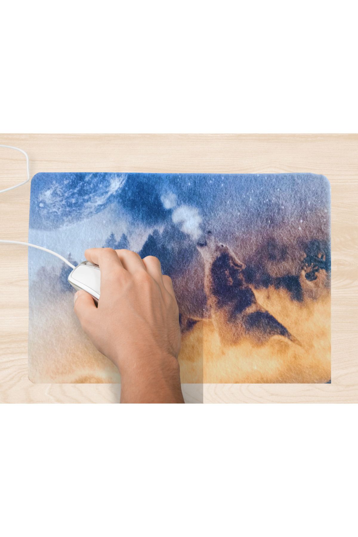 Aydede Oyunevi-Gaming Mouse Pad - Gray Wolf Pattern, Gaming Mousepad, Mouse Pad with Base, Gaming Table Mat 1