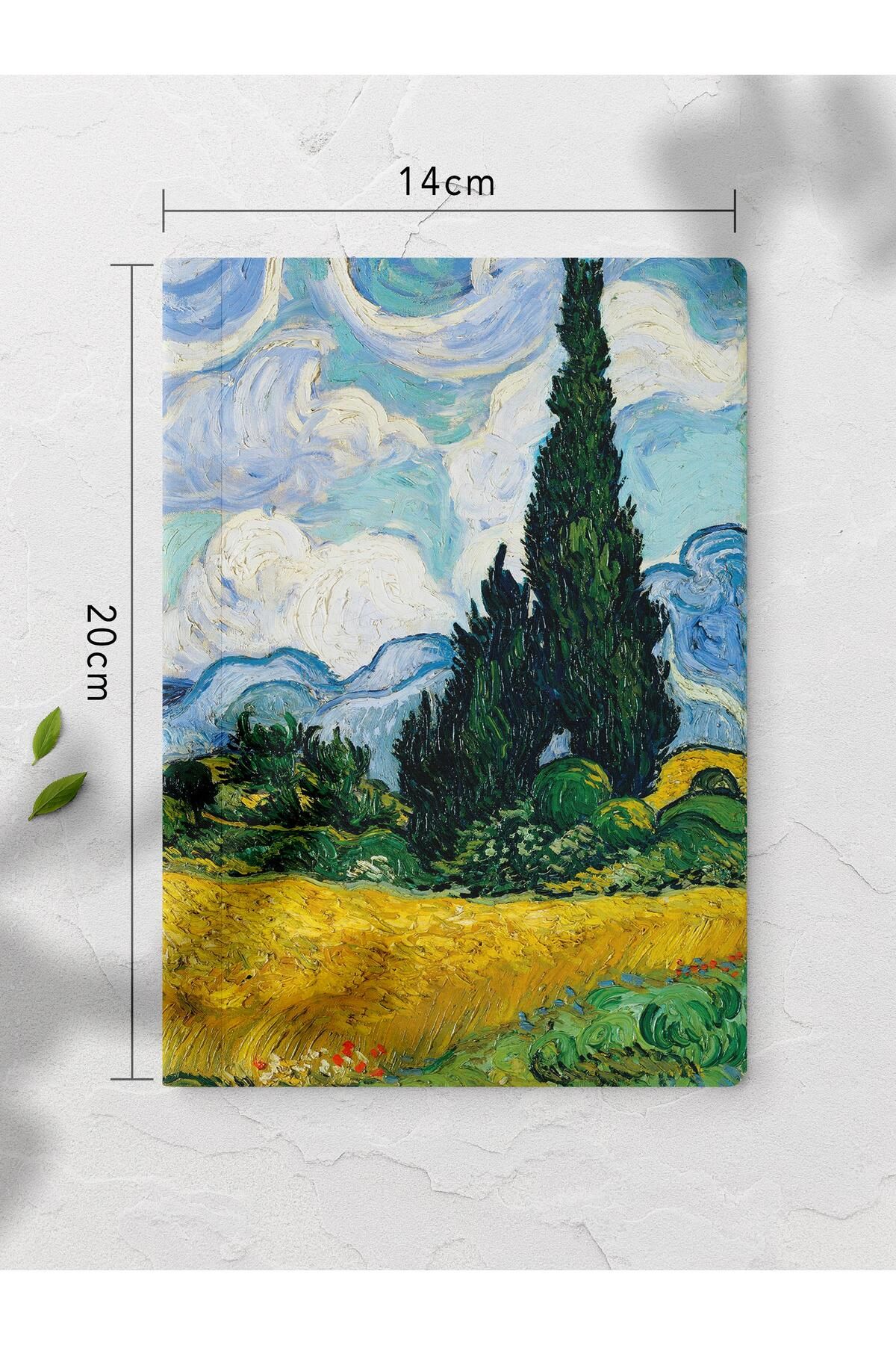 Postifull-Unlined Notebook, Modern Art Notebook, Van Gogh Themed Notepad 64 Sheets, 14*21cm 2
