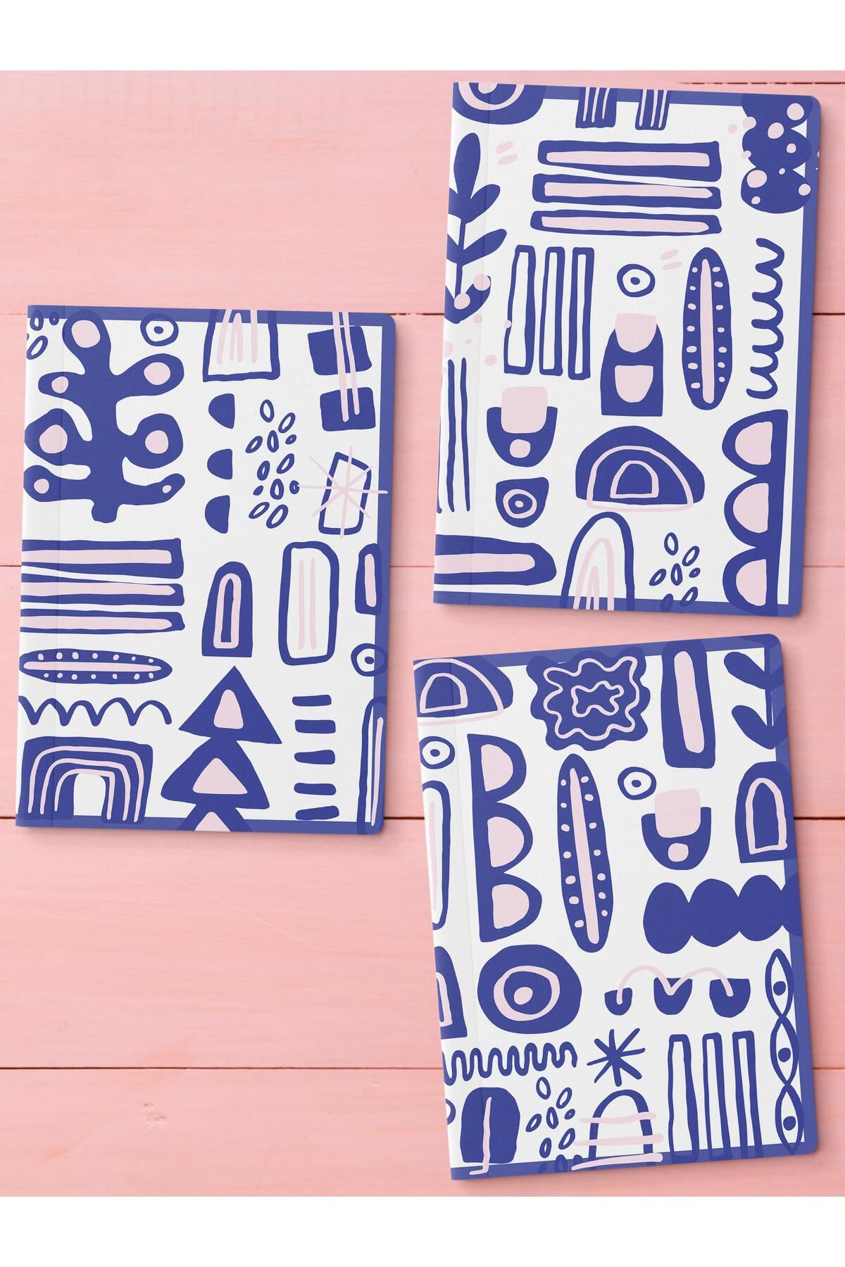 Postifull-Unlined Notebook Set, 3 Notepads, Notebook Journal Set, Memory Book, 64 Pages Medium Size 1