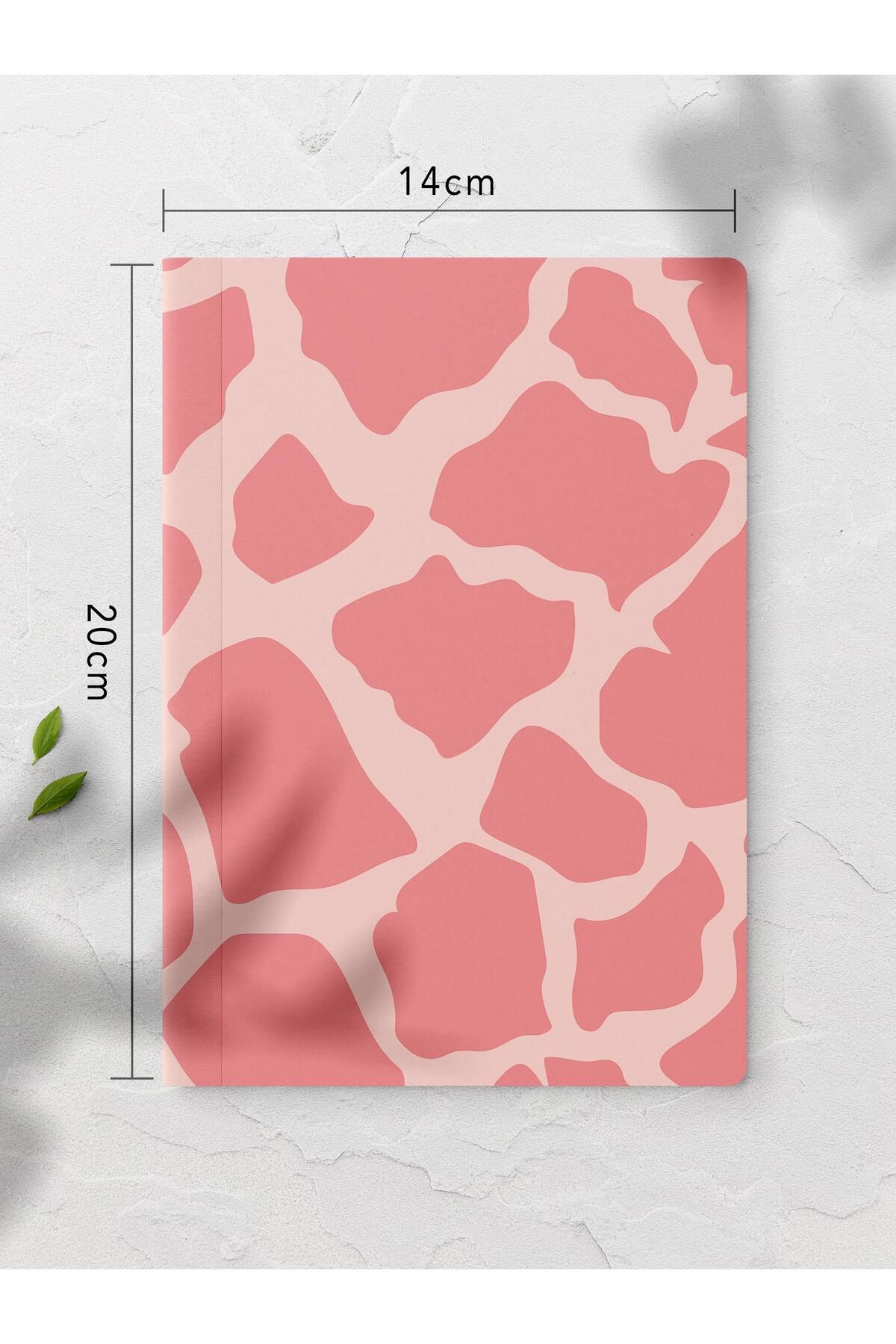 Postifull-Unlined Notebook, Pink and Patterned Notebook, Notepad, Intellect and Memory Notebook, 64 Pages, 14*21cm 2