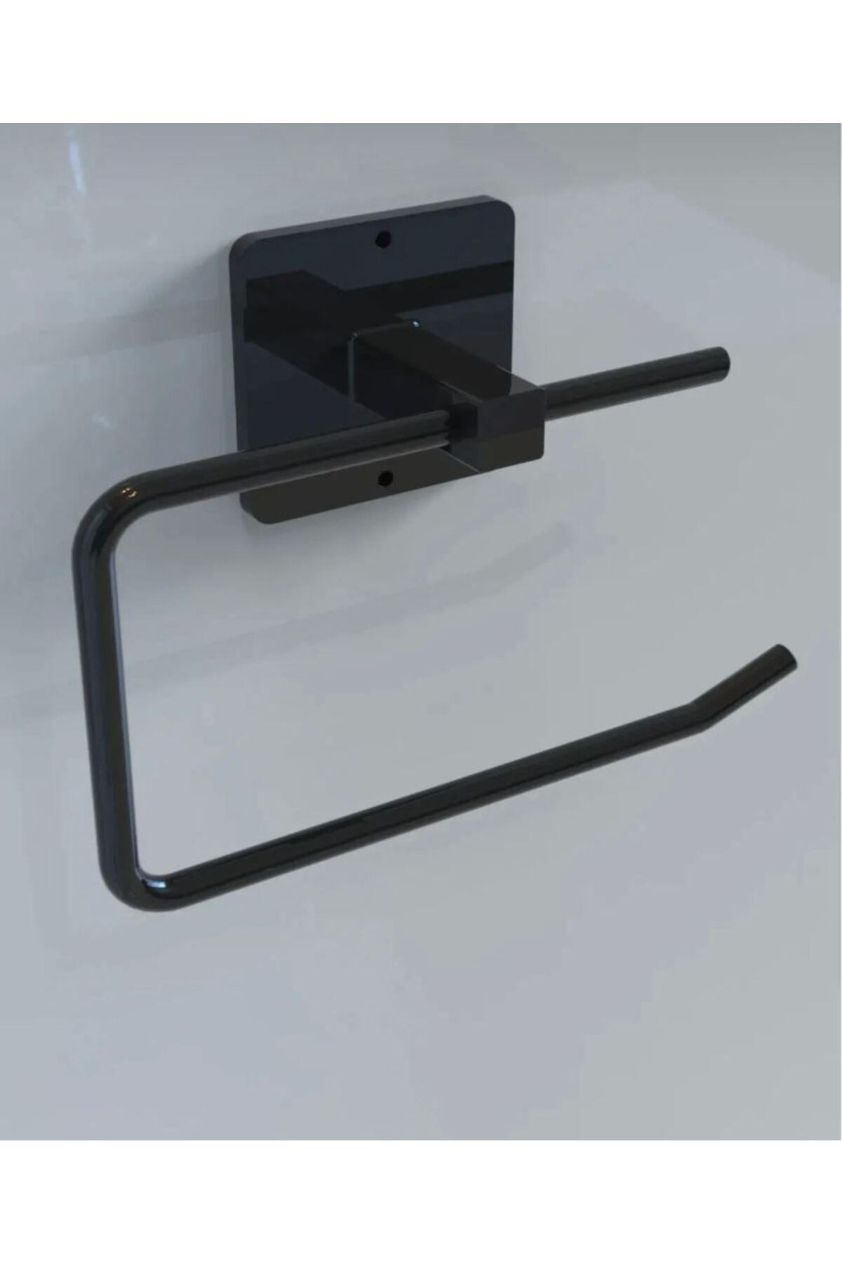 EVALUX-Black Adhesive Open Toilet - Paper Holder/WC Paper Holder 3