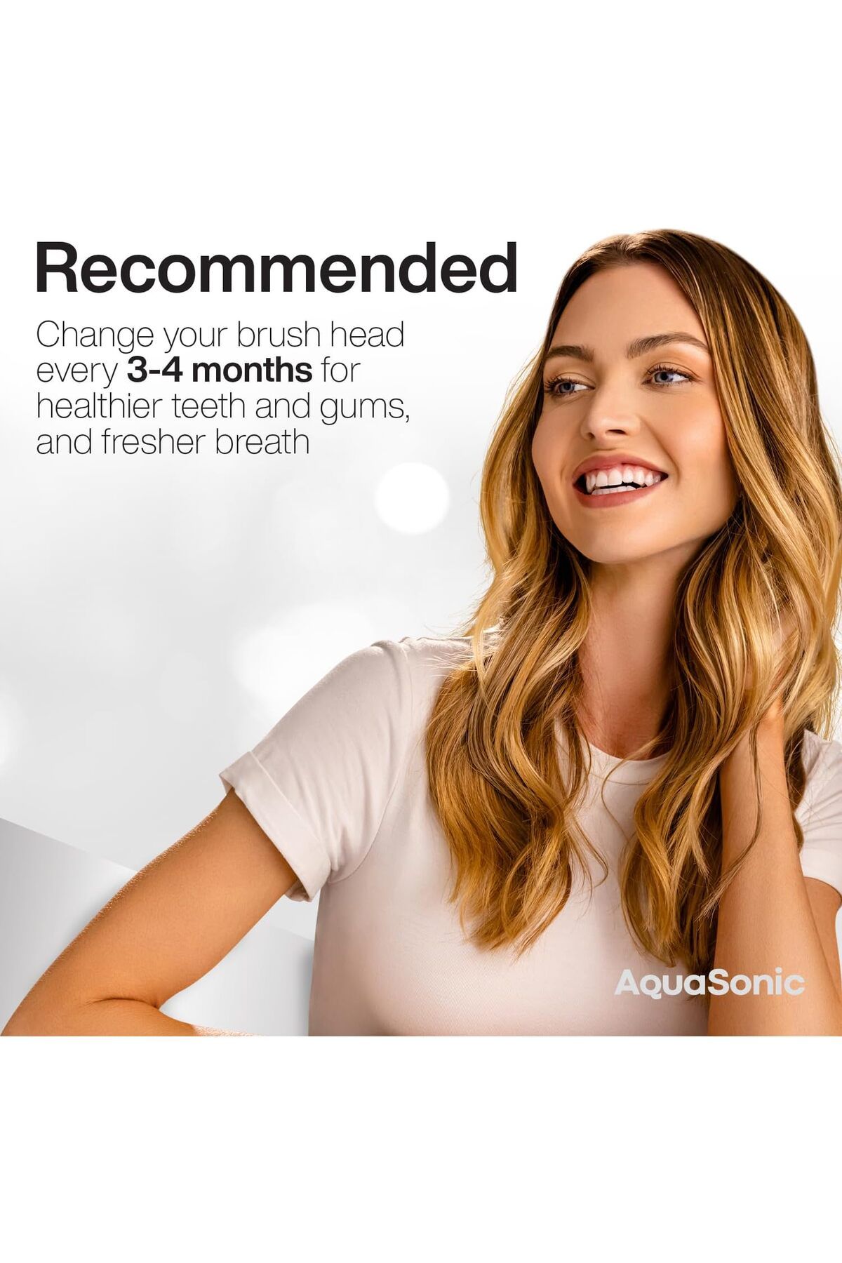 Aqua Sonic-AquaSonic Toothbrush - for Normal and Sensitive Teeth, with Replacement Brush Head Compatible with Handle 4