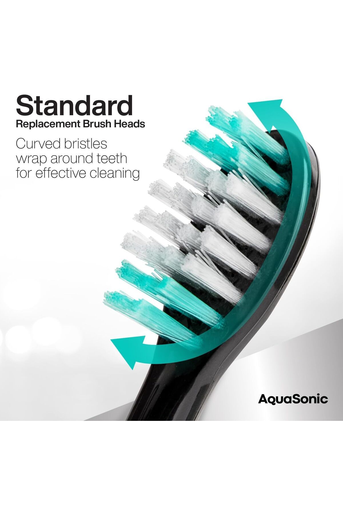 Aqua Sonic-AquaSonic Toothbrush - for Normal and Sensitive Teeth, with Replacement Brush Head Compatible with Handle 3
