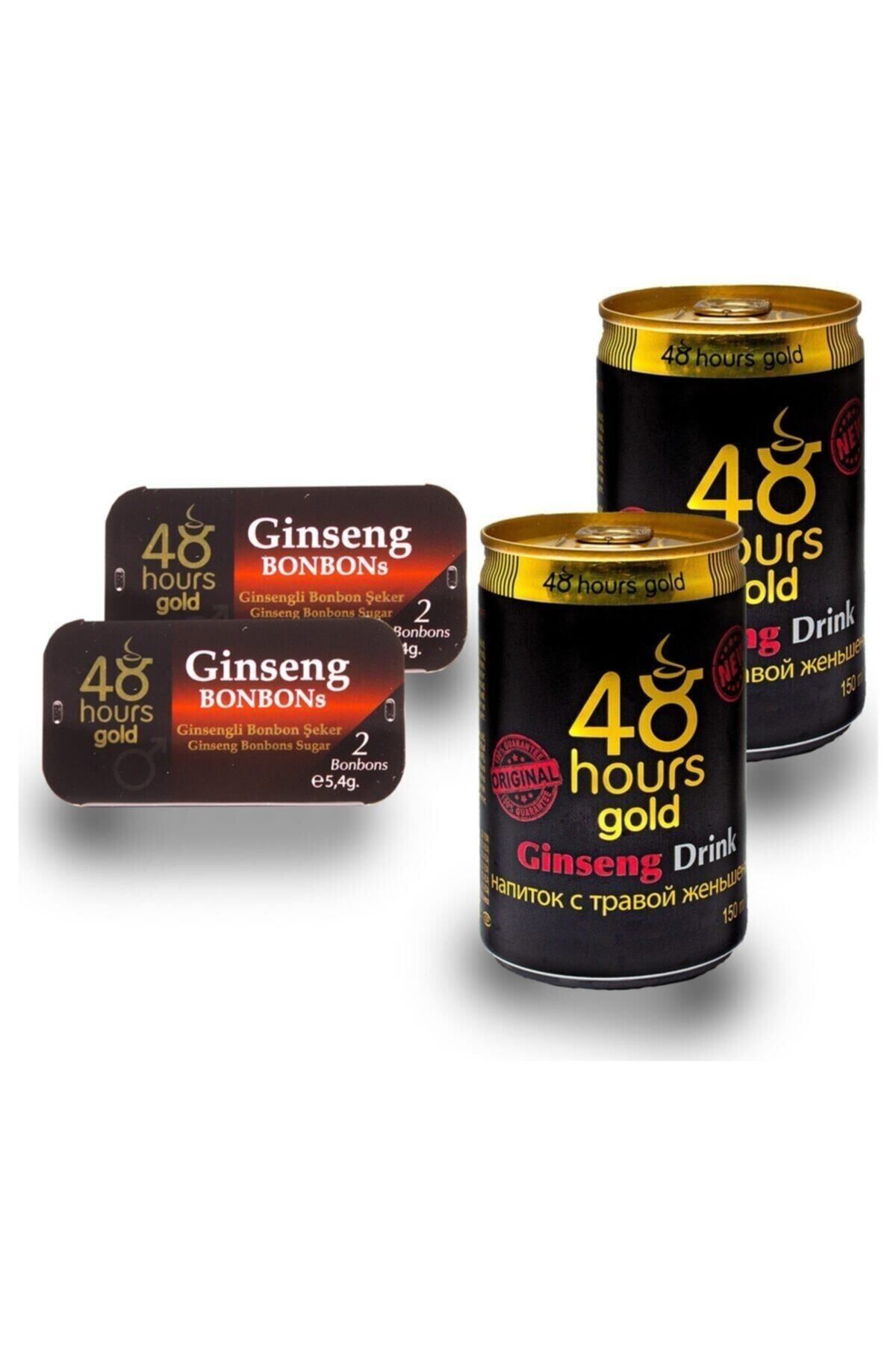 Mardinal Ginseng Içecek 2 'li 48 Hours Gold Ginseng Bonbon 2 'li 48 Hours Gold 4 lü set
