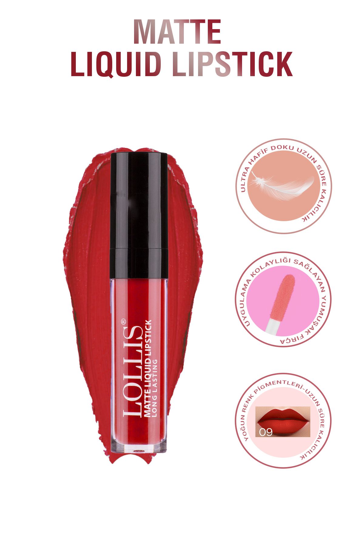 رژ لب مایع مات 09 / رژ لب مایع مات 09 Lollis