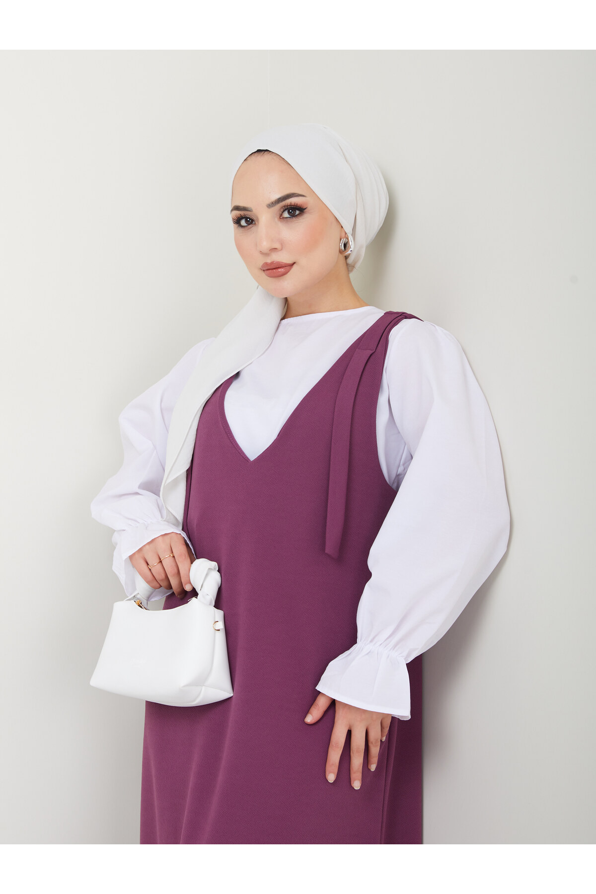 VOLT CLOTHİNG-Γυναικείο πουκάμισο 2 τεμαχίων φόρεμα Gilet 5