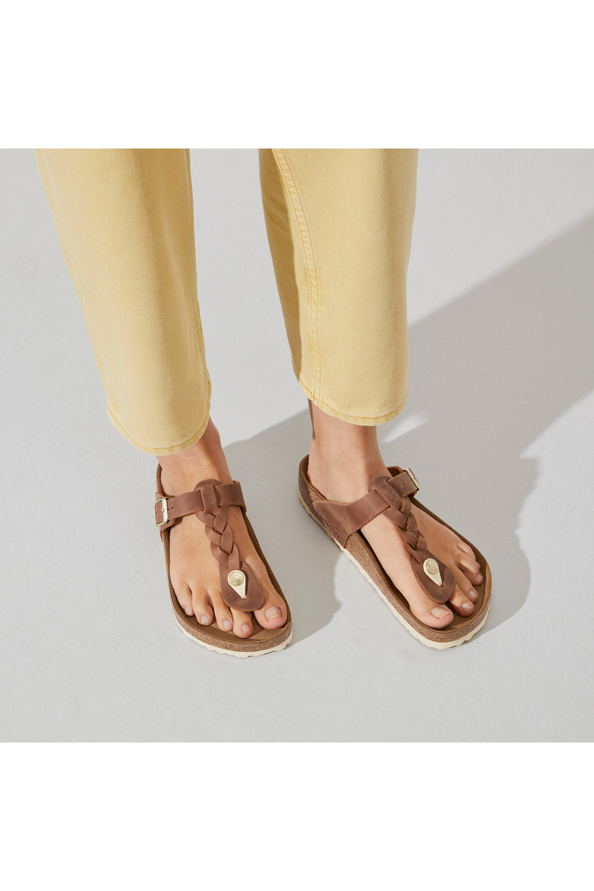 دمپایی بیرکن استاک زنانه چرم اصل نارنجی  راسته      کژوال/روزمره | Birkenstock 1BRKW2024007 DE - تصویر 3