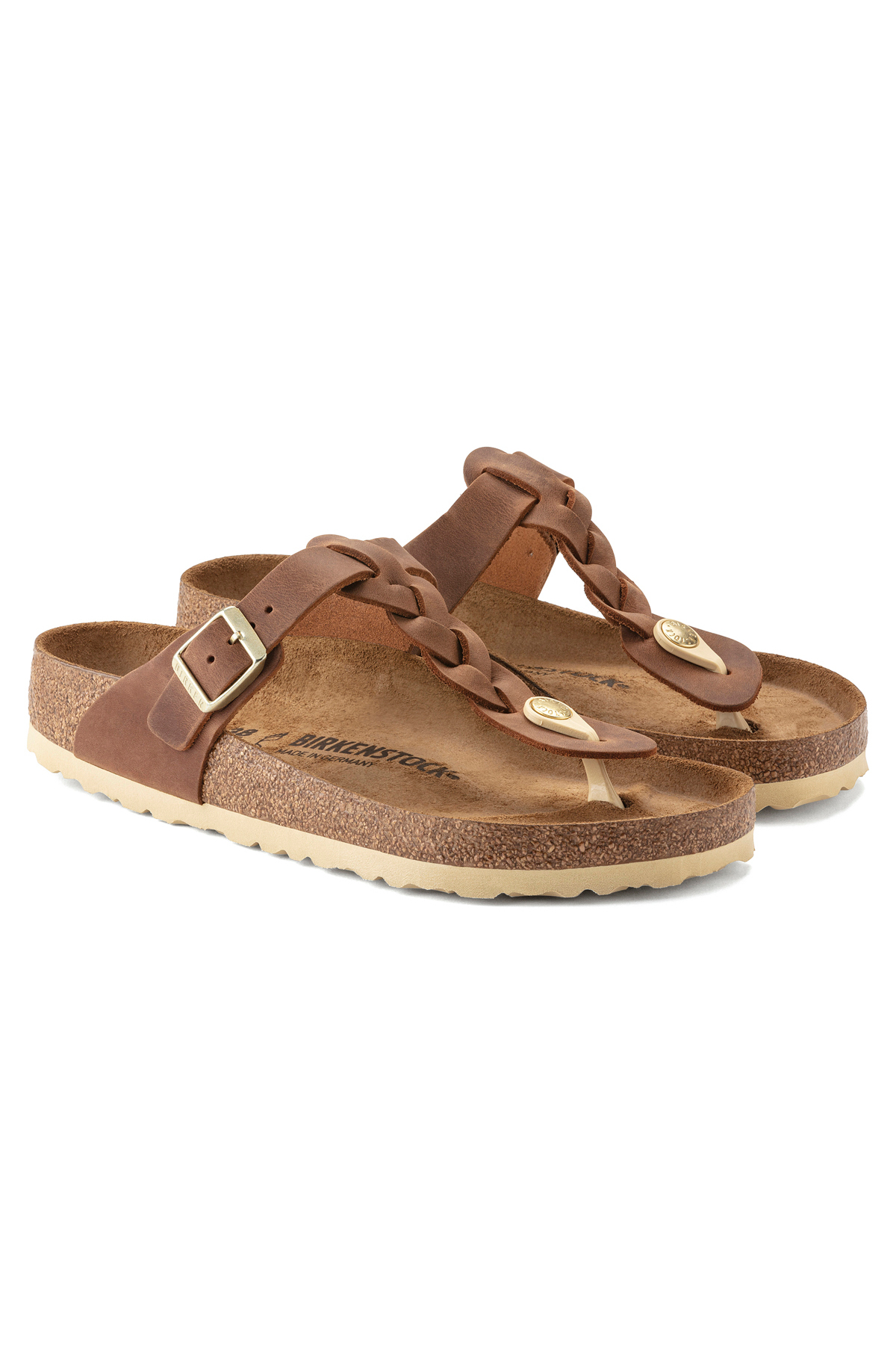 دمپایی بیرکن استاک زنانه چرم اصل نارنجی  راسته      کژوال/روزمره | Birkenstock 1BRKW2024007 DE - تصویر 6
