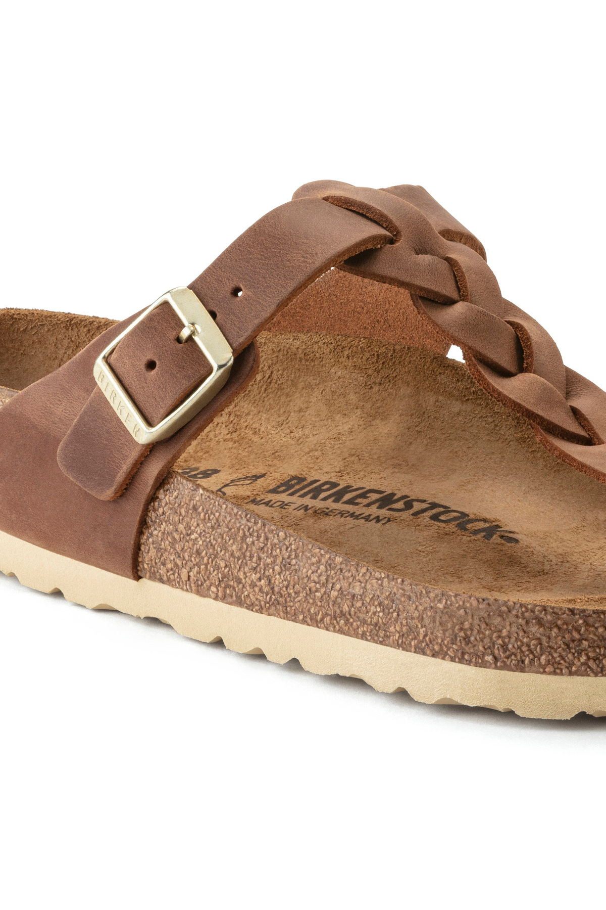 دمپایی بیرکن استاک زنانه چرم اصل نارنجی  راسته      کژوال/روزمره | Birkenstock 1BRKW2024007 DE - تصویر 8