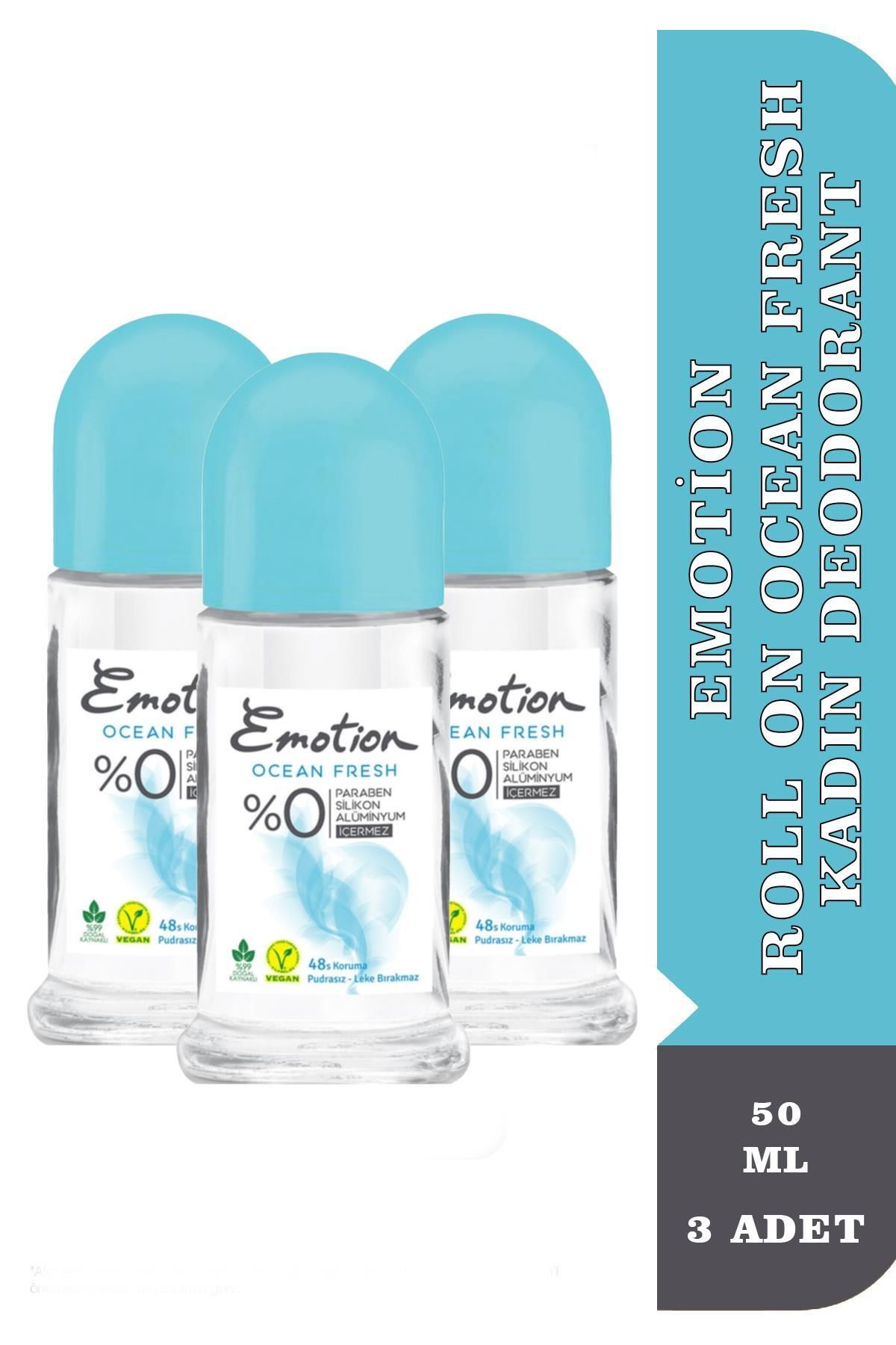 دئودورانت زنانه Roll On Ocean Fresh 50 ml 3 عدد Emotion