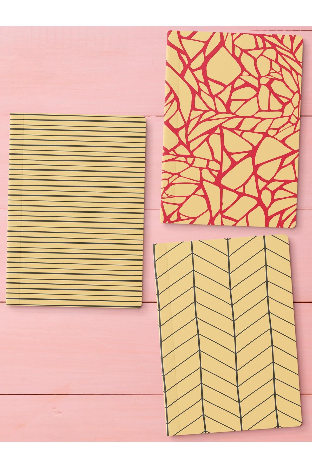 Postifull-Unlined Notebook Set, 3 Notepads, Notebook Journal Set, Memory Book, 64 Pages Medium Size 1