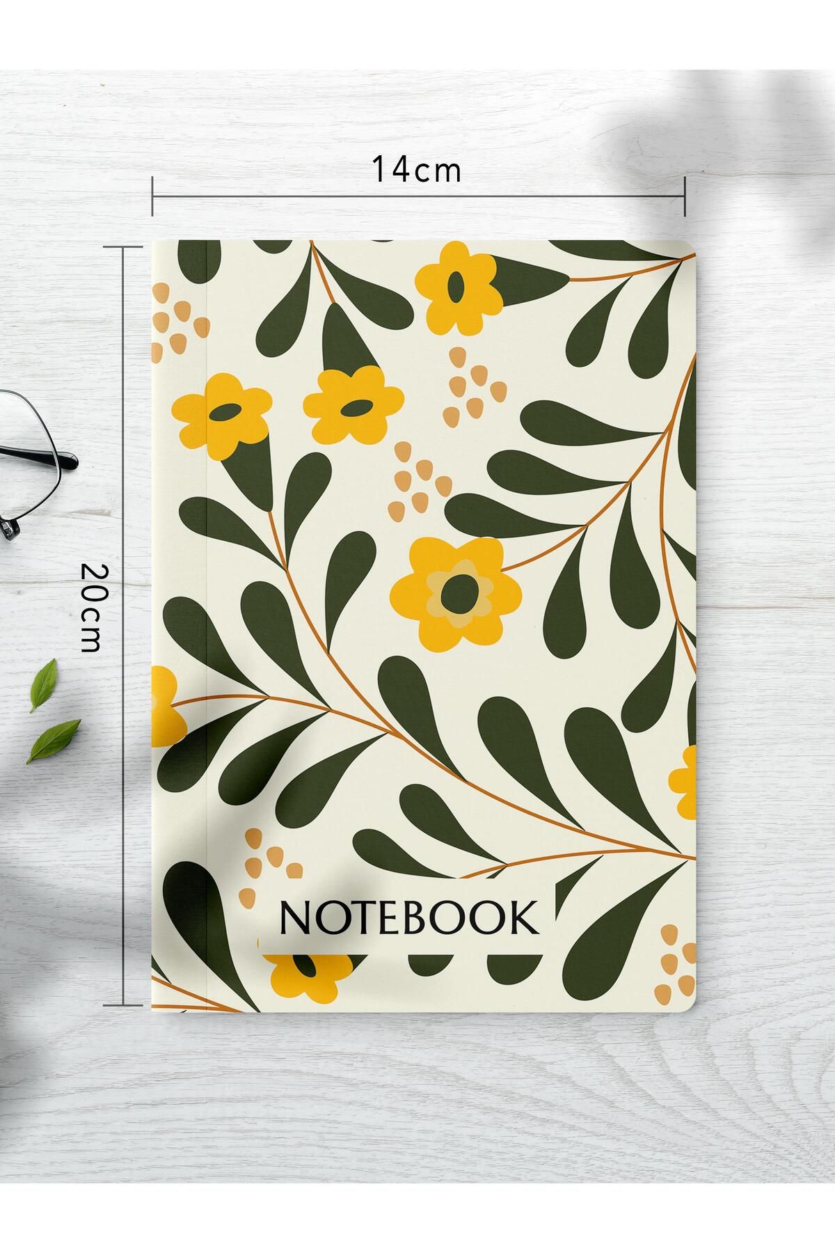 Postifull-Unlined Notebook Set, 2 Pieces Vintage Patterned Notebook, Notepad, Memory Book, 64 Pages Medium Size 3