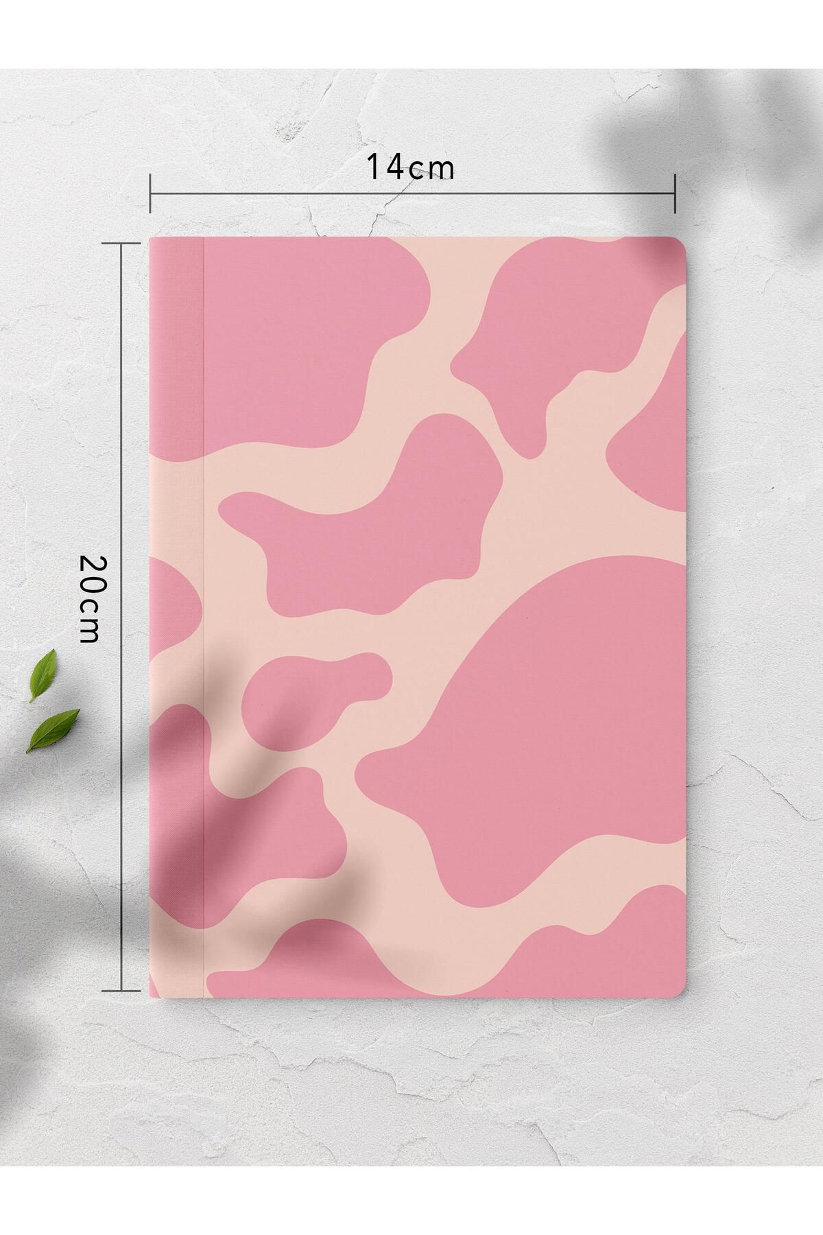 Postifull-Unlined Notebook, Pink and Patterned Notebook, Notepad, Intellect and Memory Notebook, 64 Pages, 14*21cm 2