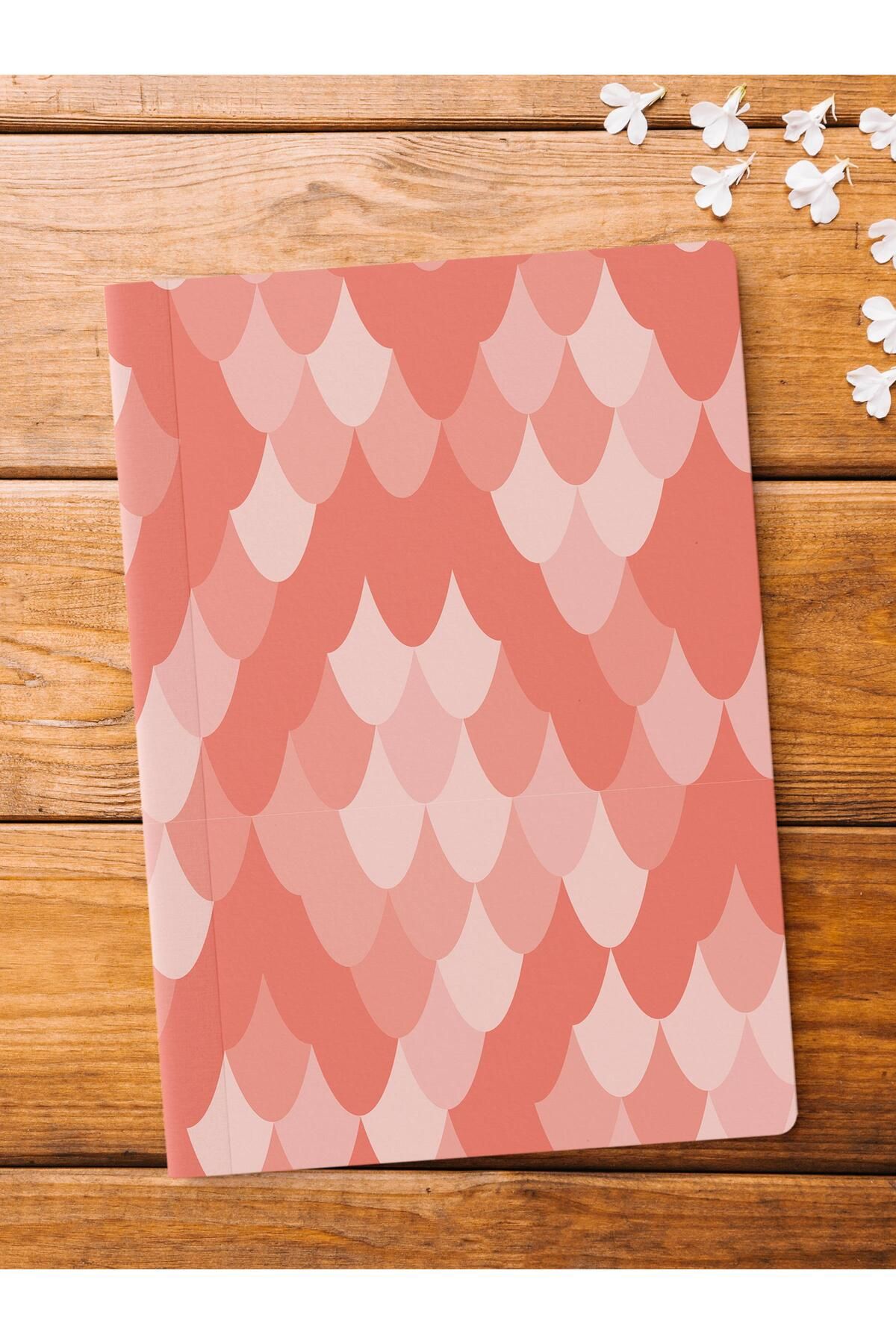 Postifull-Unlined Notebook, Pink and Patterned Notebook, Notepad, Intellect and Memory Notebook, 64 Pages, 14*21cm 1