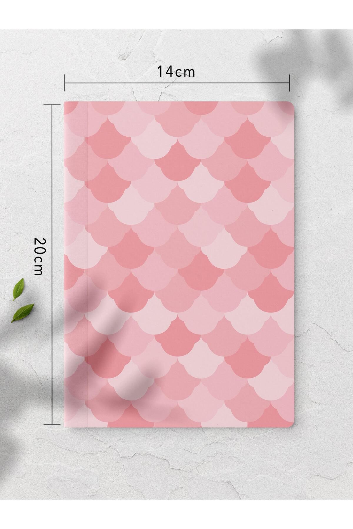 Postifull-Unlined Notebook, Pink and Patterned Notebook, Notepad, Intellect and Memory Notebook, 64 Pages, 14*21cm 2