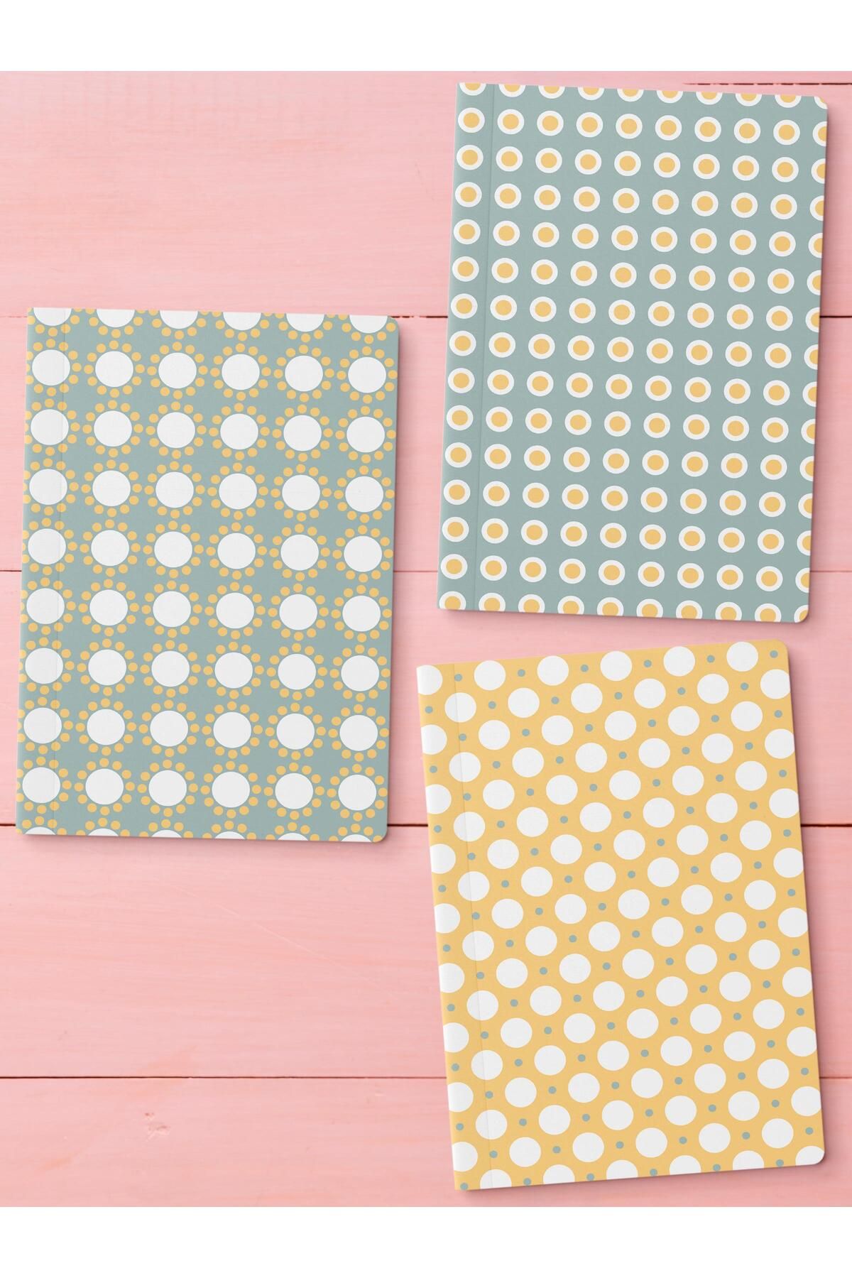 Postifull-Unlined Notebook Set, 3 Notepads, Notebook Journal Set, Memory Book, 64 Pages Medium Size 1