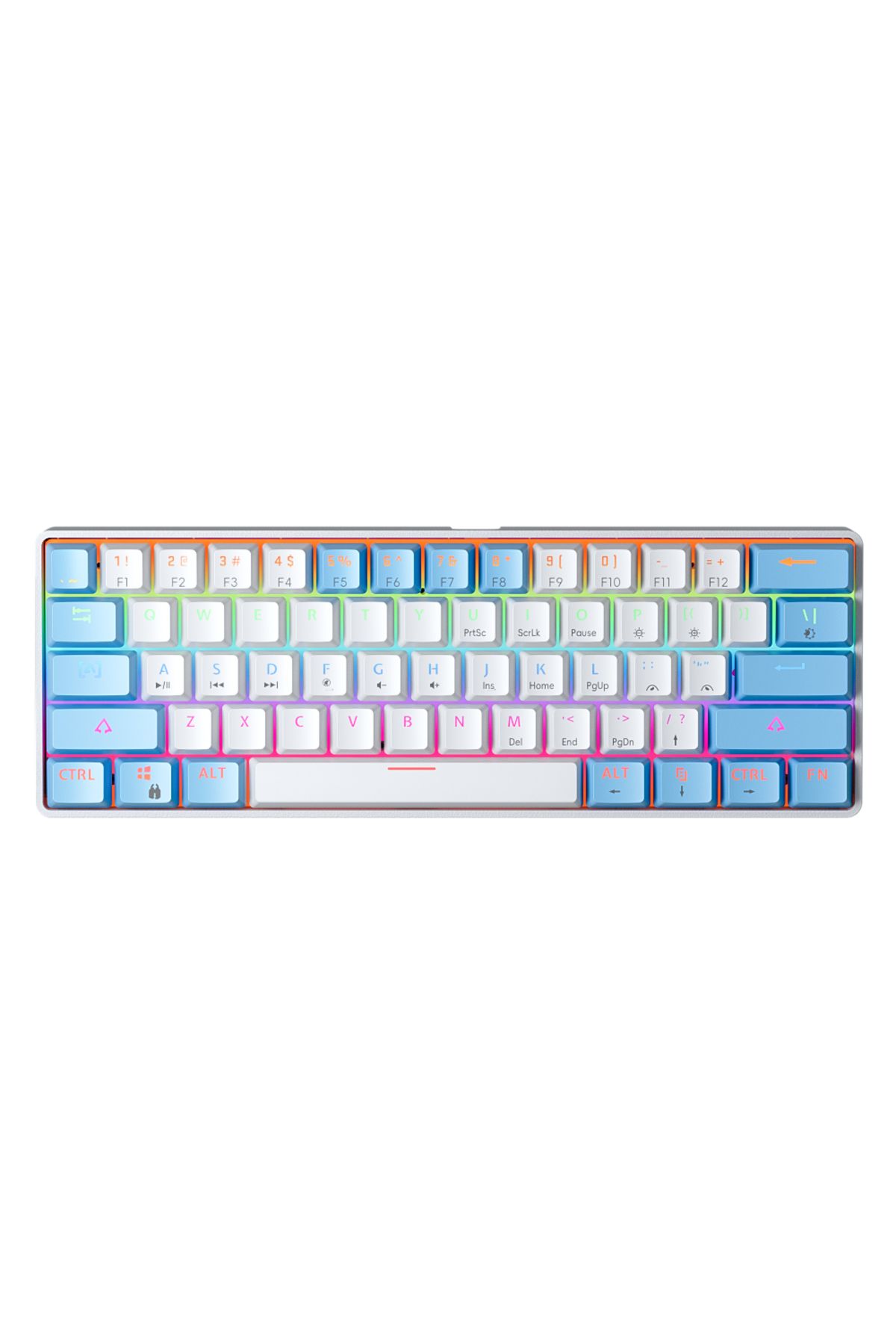 MUCAI-Mk61 Usb Gaming Mechanical Keyboard Red Switch 61 Keys Wired Detachable Cable Rgb Backlit H... 8