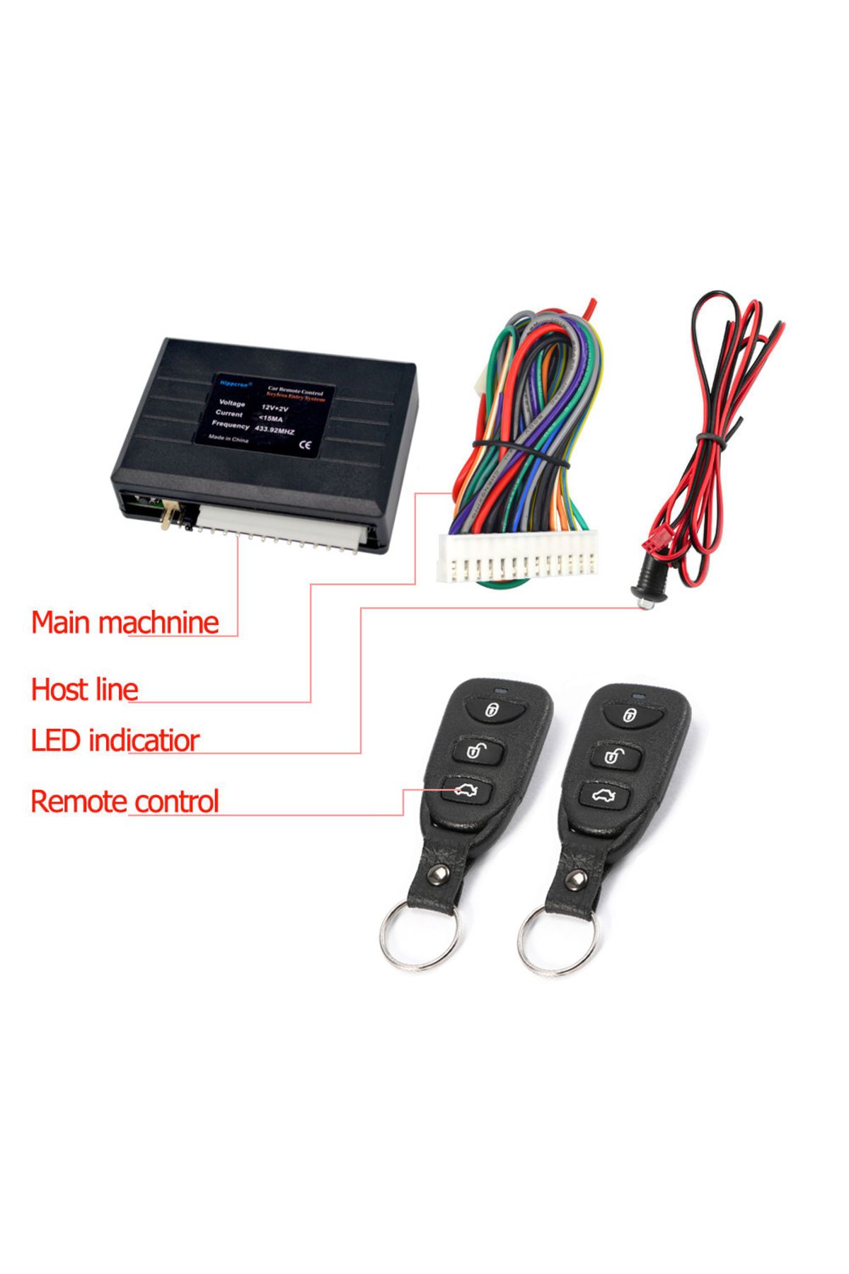 hippcron-Universal Car Alarm Systems Auto Remote Central Kit Door Lock Keyless App With Remote Contr Entry... 5