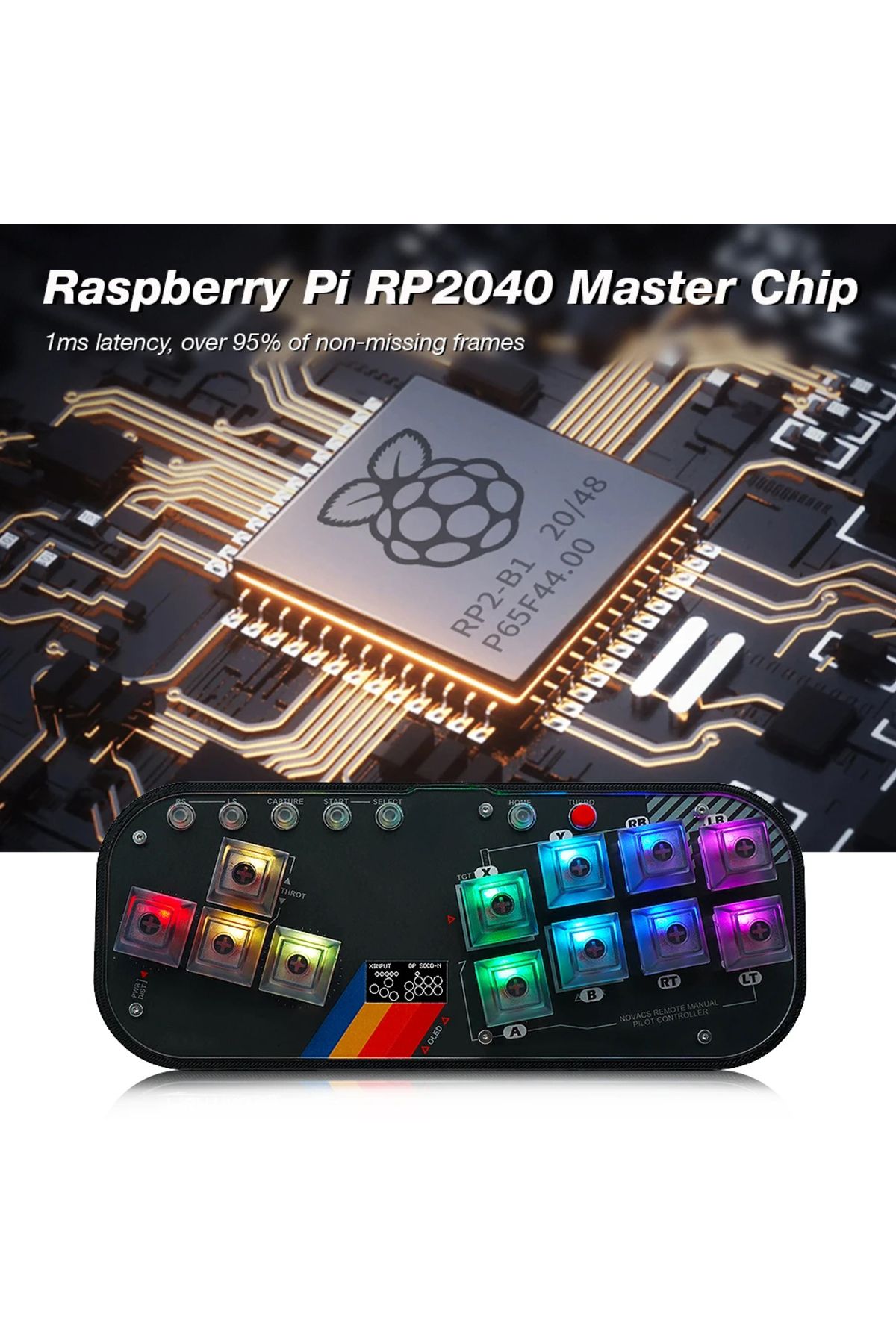 RetroScaler-Mini HitBox Controller SOCD Arcade Stick Keyboard RGB Cherry Switch For PC Android PS4 Misterfpga 7