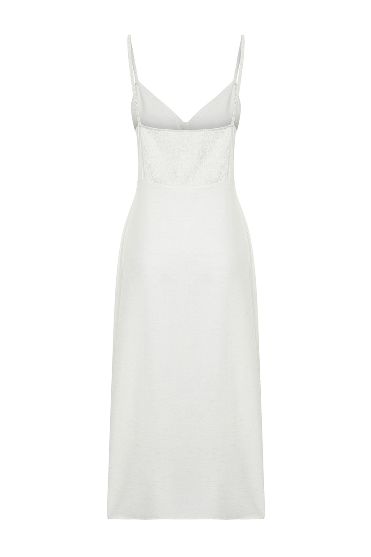 Trendyol Collection-Strandkleidung Ecru Midi-Webkleid TBESS24EL00153 9