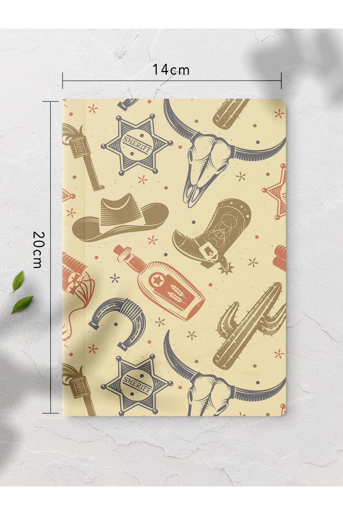 Postifull-Unlined Notebook, Western Patterned Notebook, Notepad, Intellect and Memory Notebook, 64 Pages, 14*21cm 2