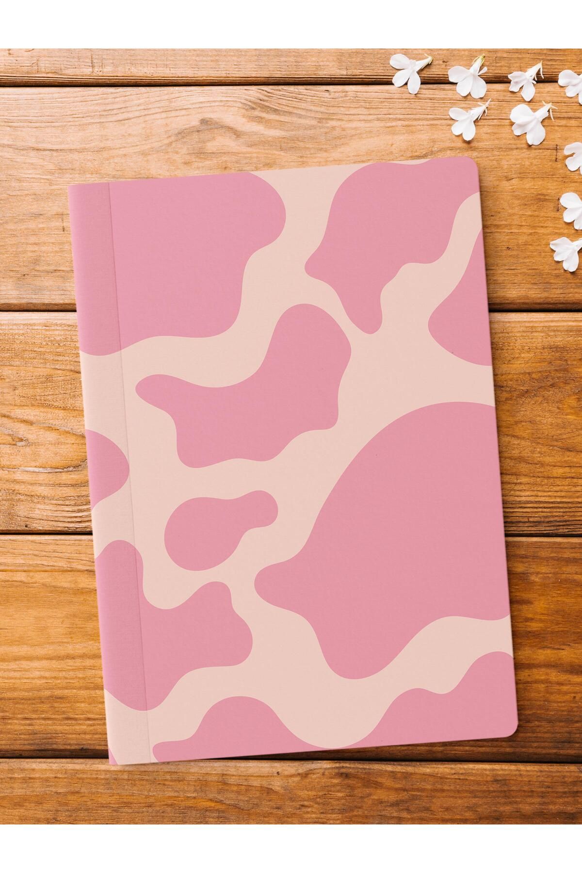 Postifull-Unlined Notebook, Pink and Patterned Notebook, Notepad, Intellect and Memory Notebook, 64 Pages, 14*21cm 1