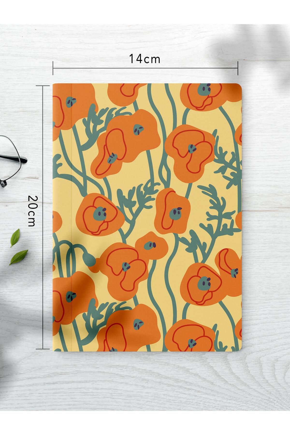 Postifull-Unlined Notebook Set, 2 Pieces Vintage Patterned Notebook, Notepad, Memory Book, 64 Pages Medium Size 3