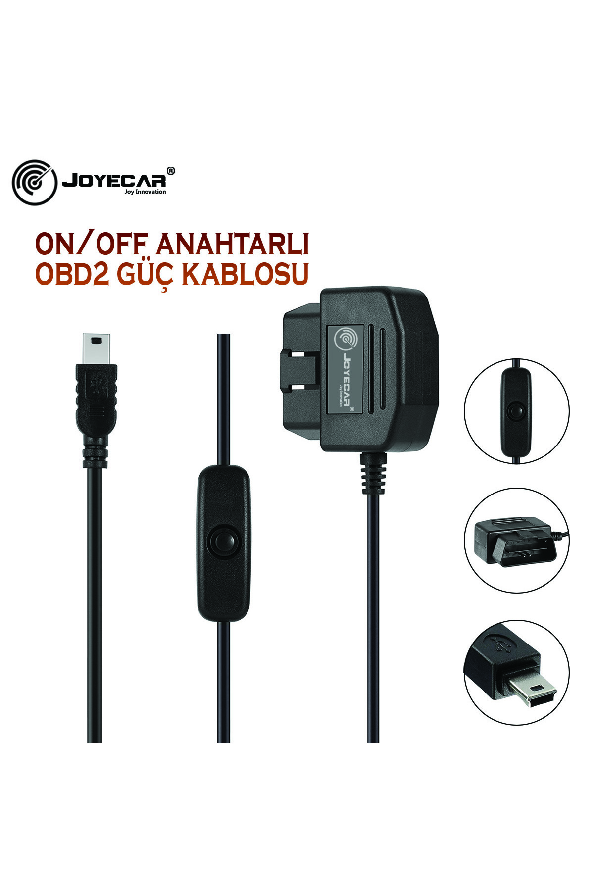 Joyecar OBD2 Araç Kamera Park Modu Gözetim Kablosu Akü Akım Voltaj Korumalı