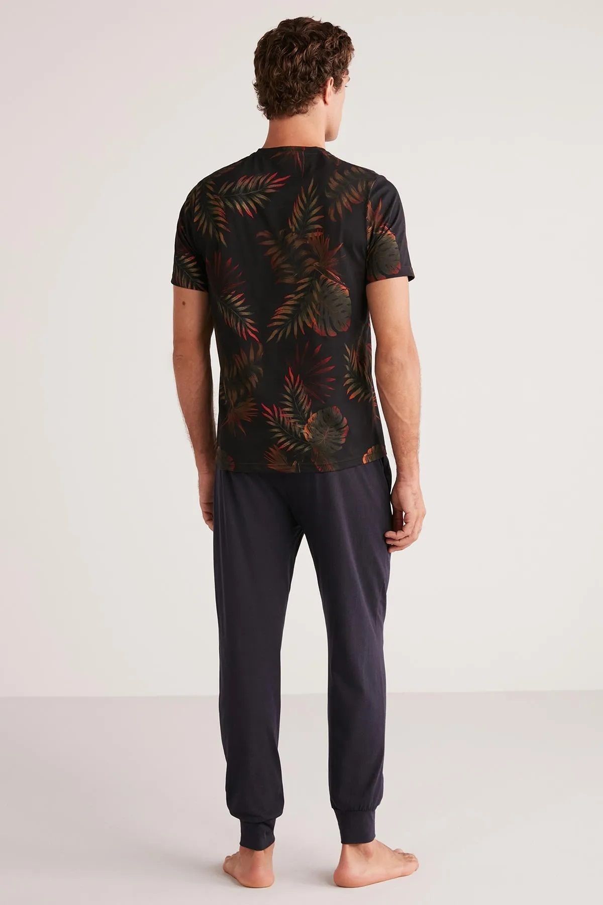 ست پیژامه مردانه NAUTICA V NECK SOFTED LEEVE PAJAMA مجموعه لباس خواب Nautica