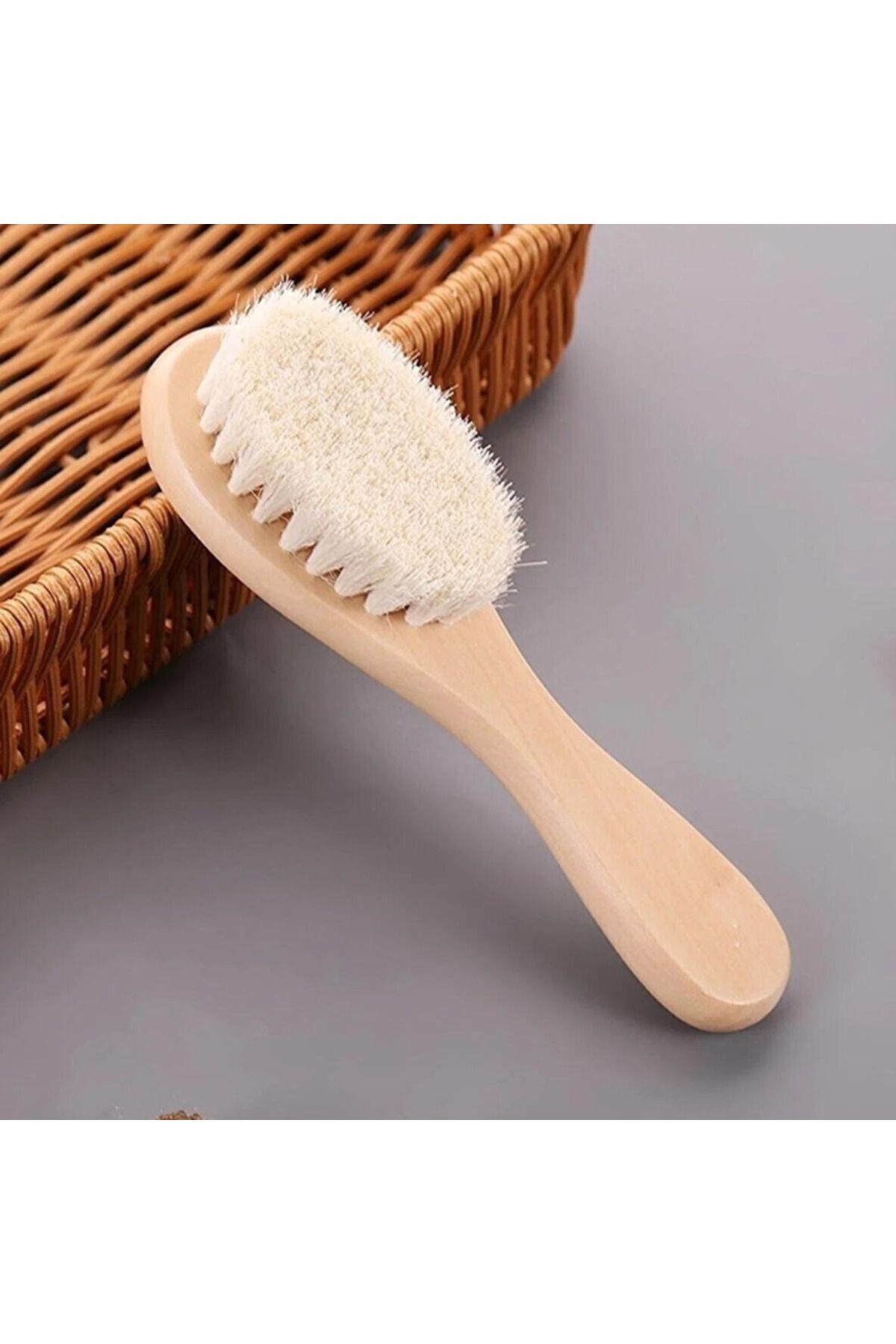 CNGZSHOP-Baby Hair Brush and Lemon Tree Comb Set Newborns, Children's Natural Goat Hair Comb Brush 6