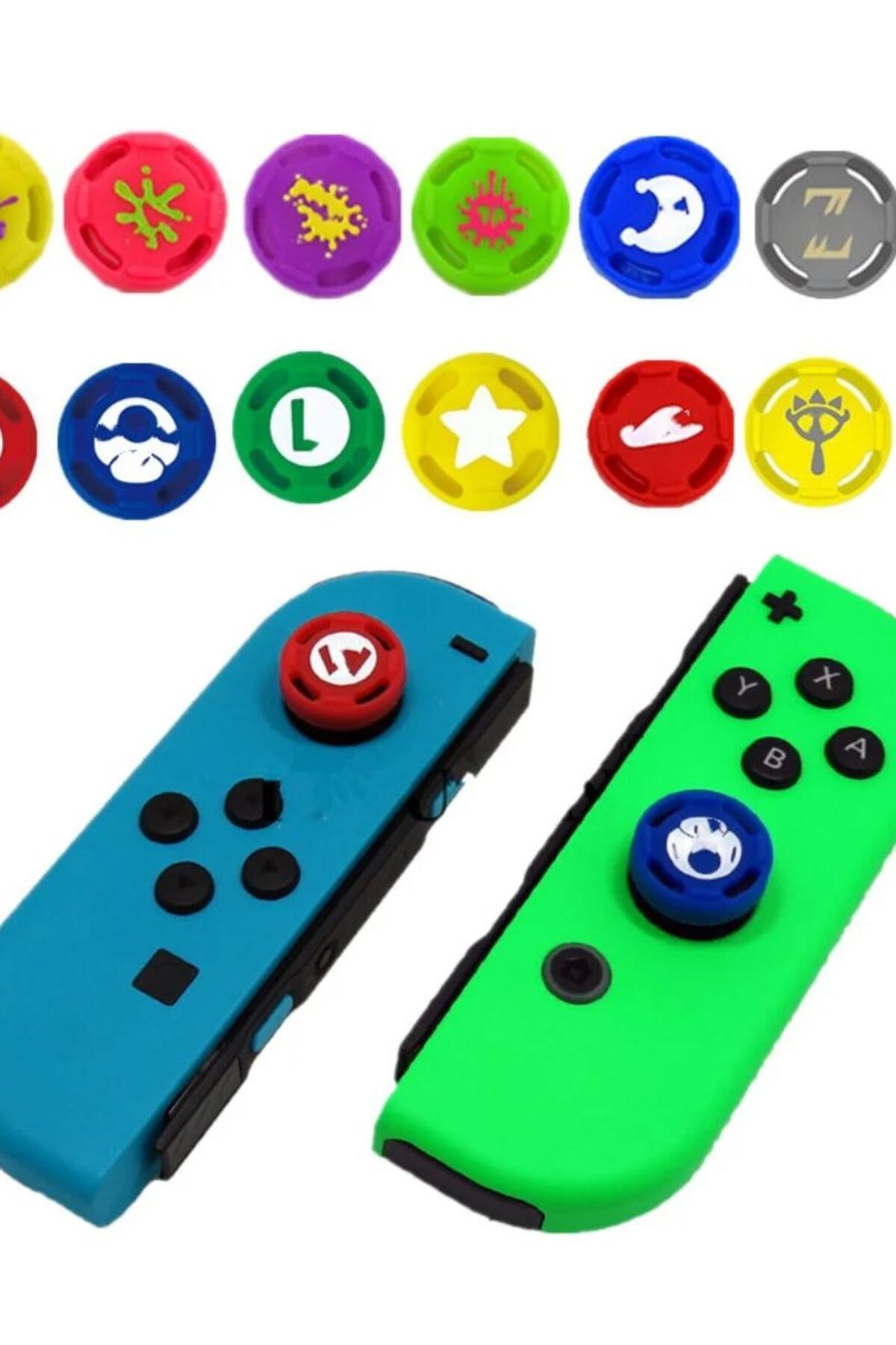 TOYILUYA-2pcs Silicone Analog Thumb Stick Grips Caps For Nintend Switch Ns Oled Lite Controller Sticks Cap... 8