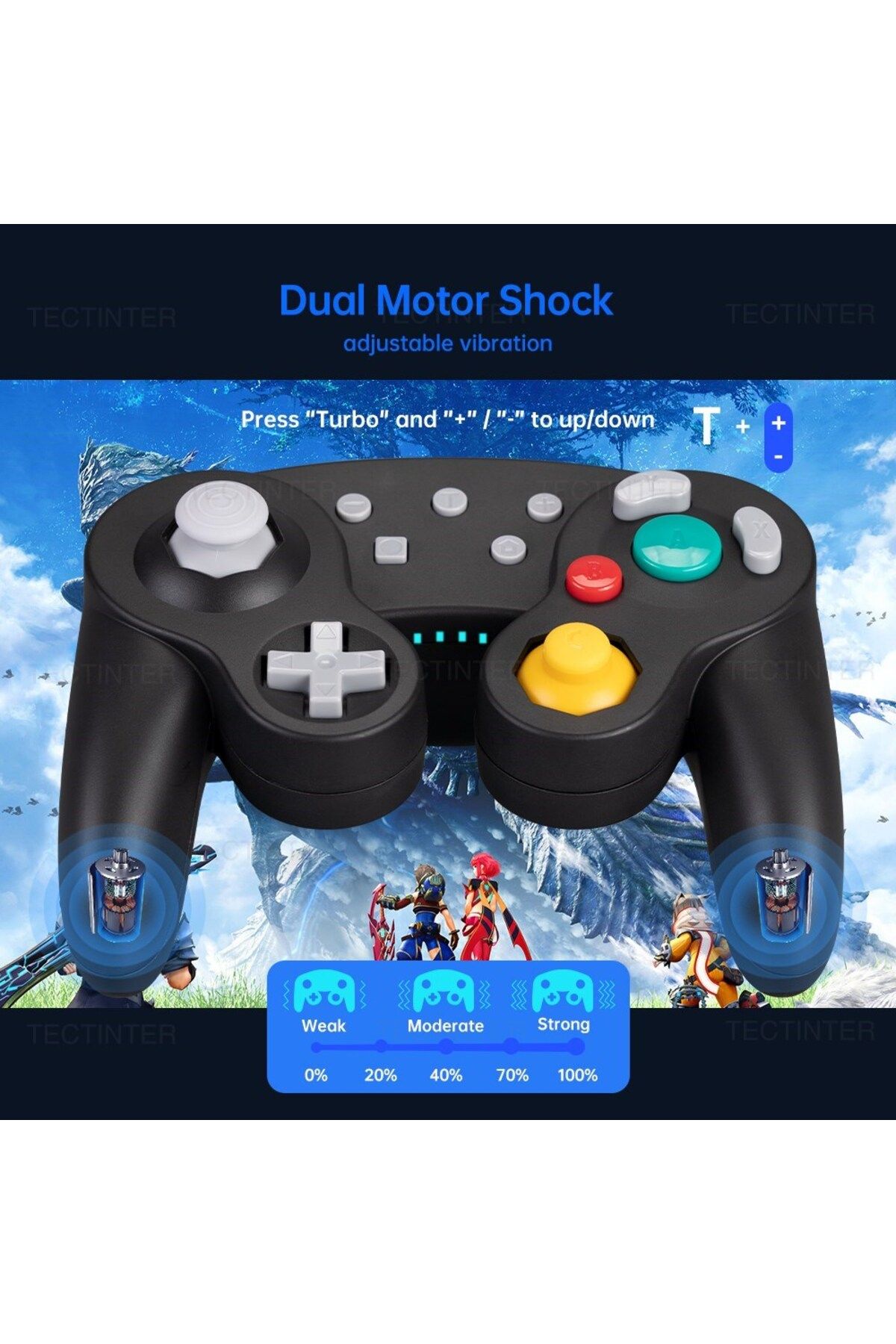 TECTINTER-Support Bluetooth Gamecube Controller Compatible With Nintendo Switch Gamepad For Steam/andriod/p... 3