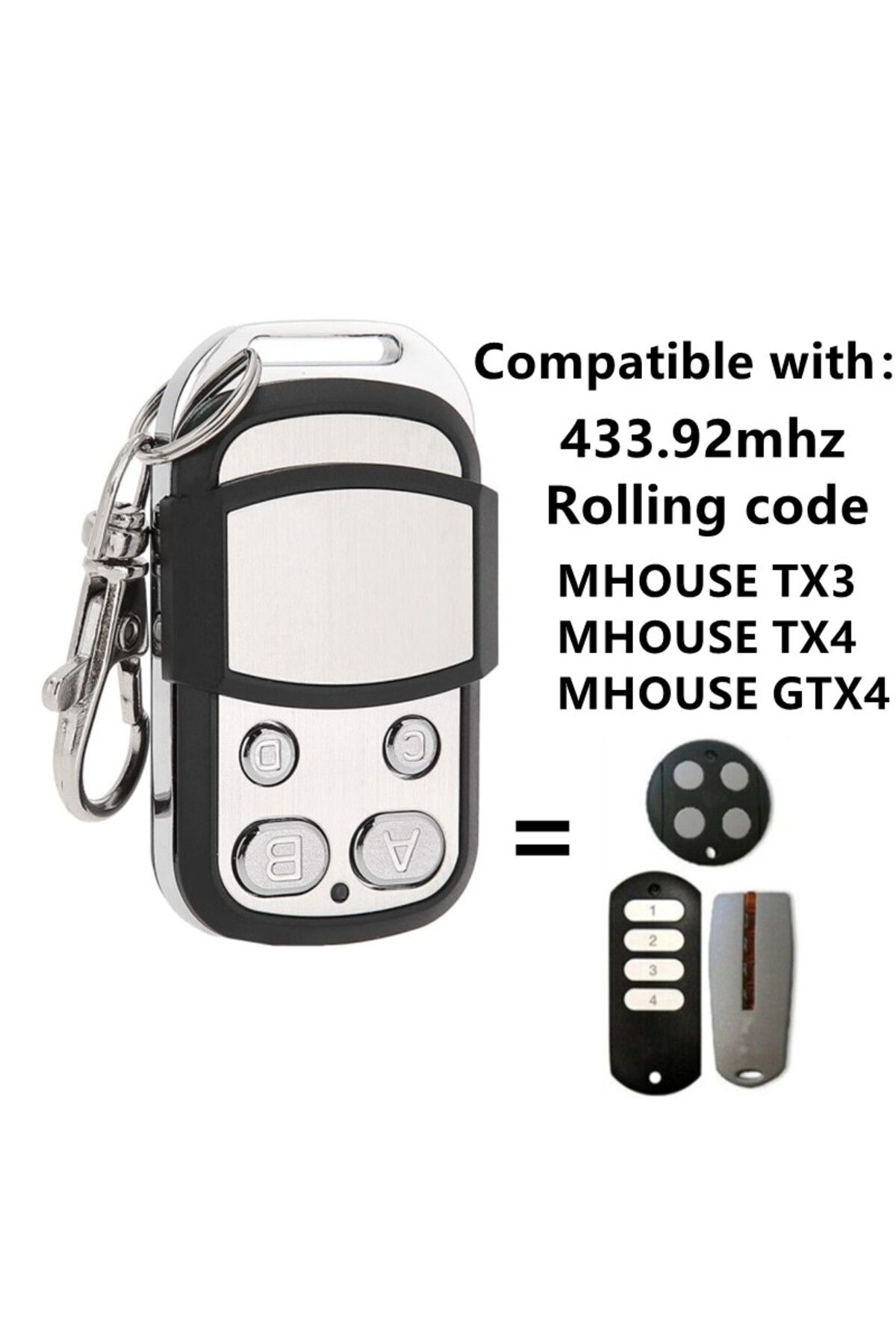 KUANGZIPENG-New Mhouse Tx3 Tx4 Gtx4 Remote Control Moovo Mt4 Mt4v Mt4g Garage Door Remote Control Duplicator ... 2