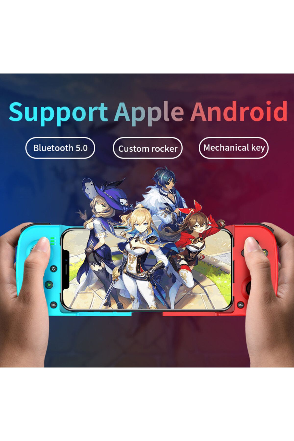 ALLOYSEED-D3 Type-C Gamepad Telescopic Mobile Phone Bluetooth-compatible 5.0 Wireless Game Controller for P... 5