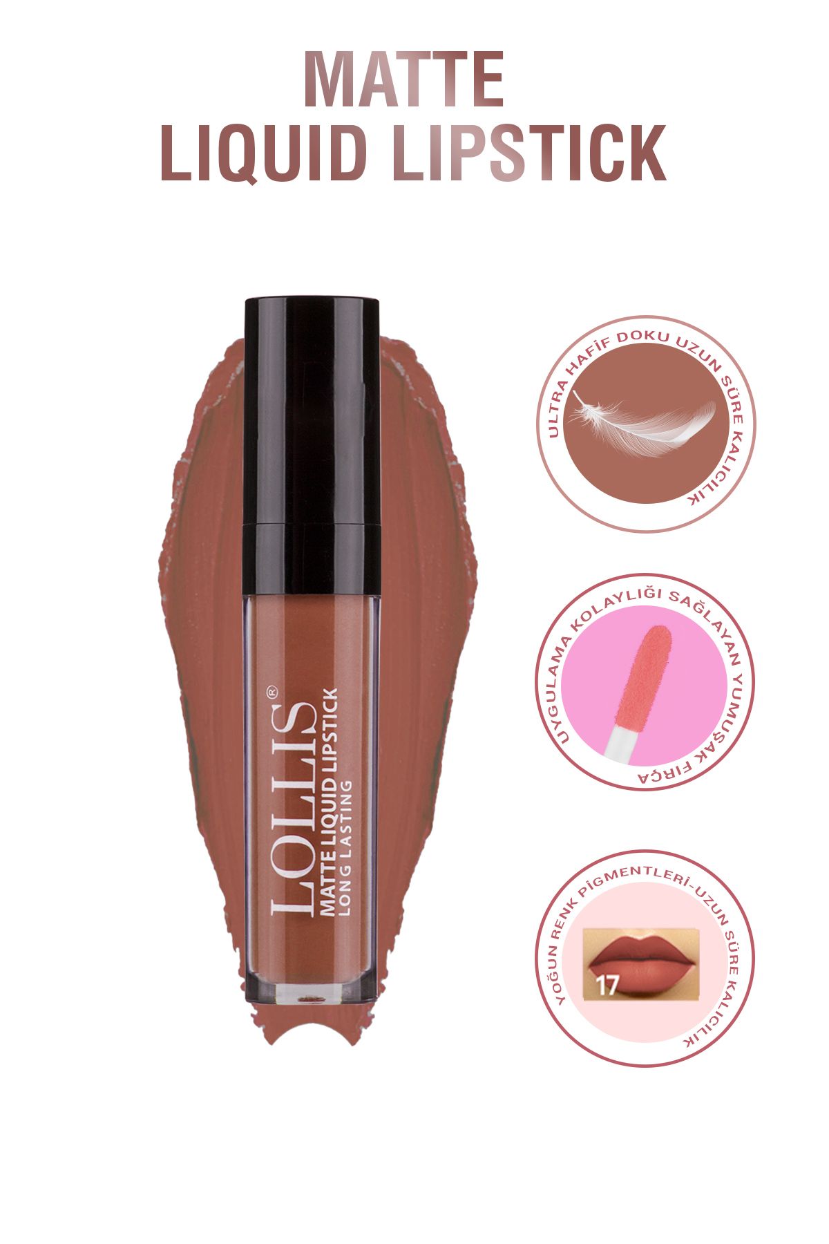 رژ لب مایع مات 17 / رژ لب مایع مات 17 Lollis