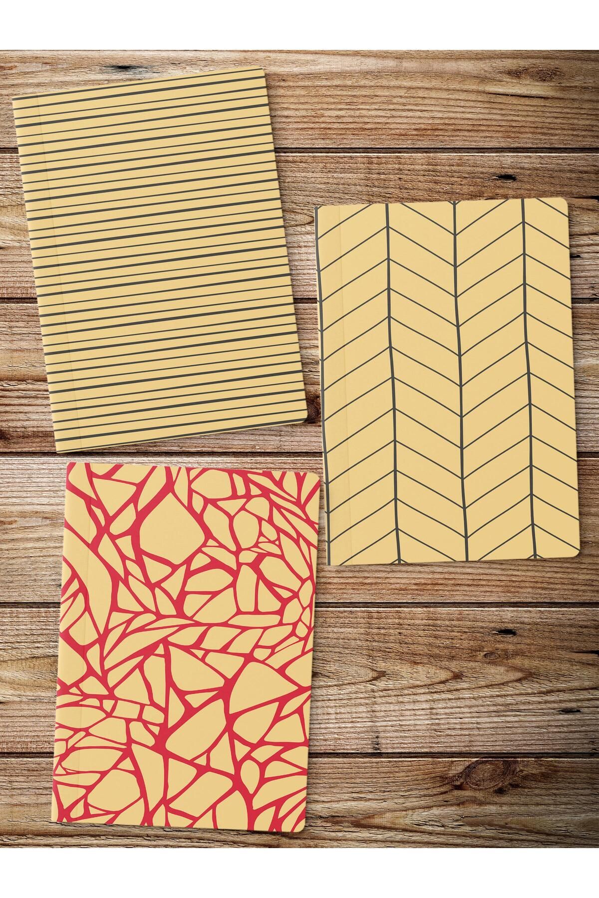 Postifull-Unlined Notebook Set, 3 Notepads, Notebook Journal Set, Memory Book, 64 Pages Medium Size 2