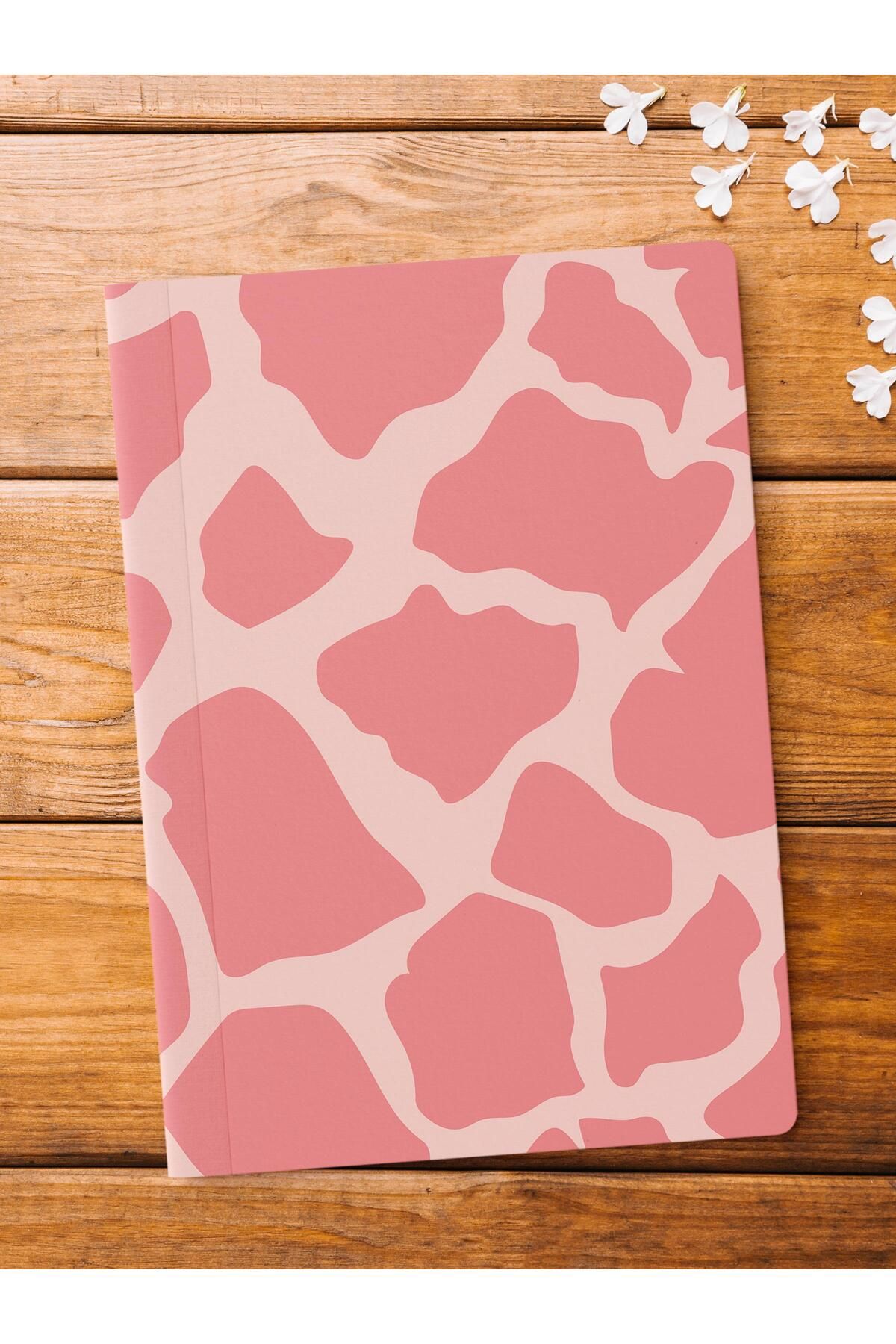Postifull-Unlined Notebook, Pink and Patterned Notebook, Notepad, Intellect and Memory Notebook, 64 Pages, 14*21cm 1