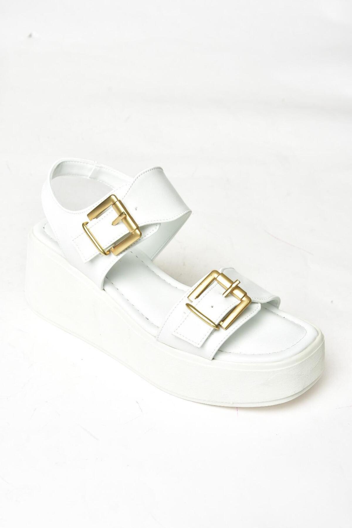 صندل زنانه سفید Fox Shoes | S5905504 اورجینال - تصویر 7