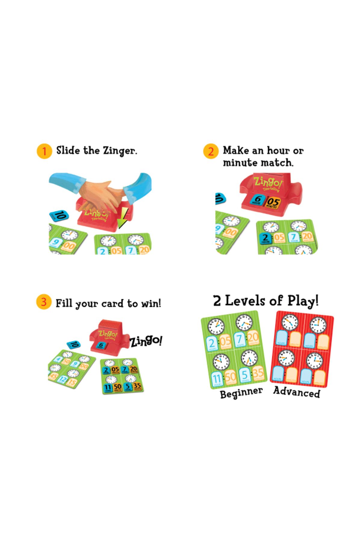 Anne-Thinkfun Zingo!- Clocks (Zingo!Time-telling) Educational Board Game 2