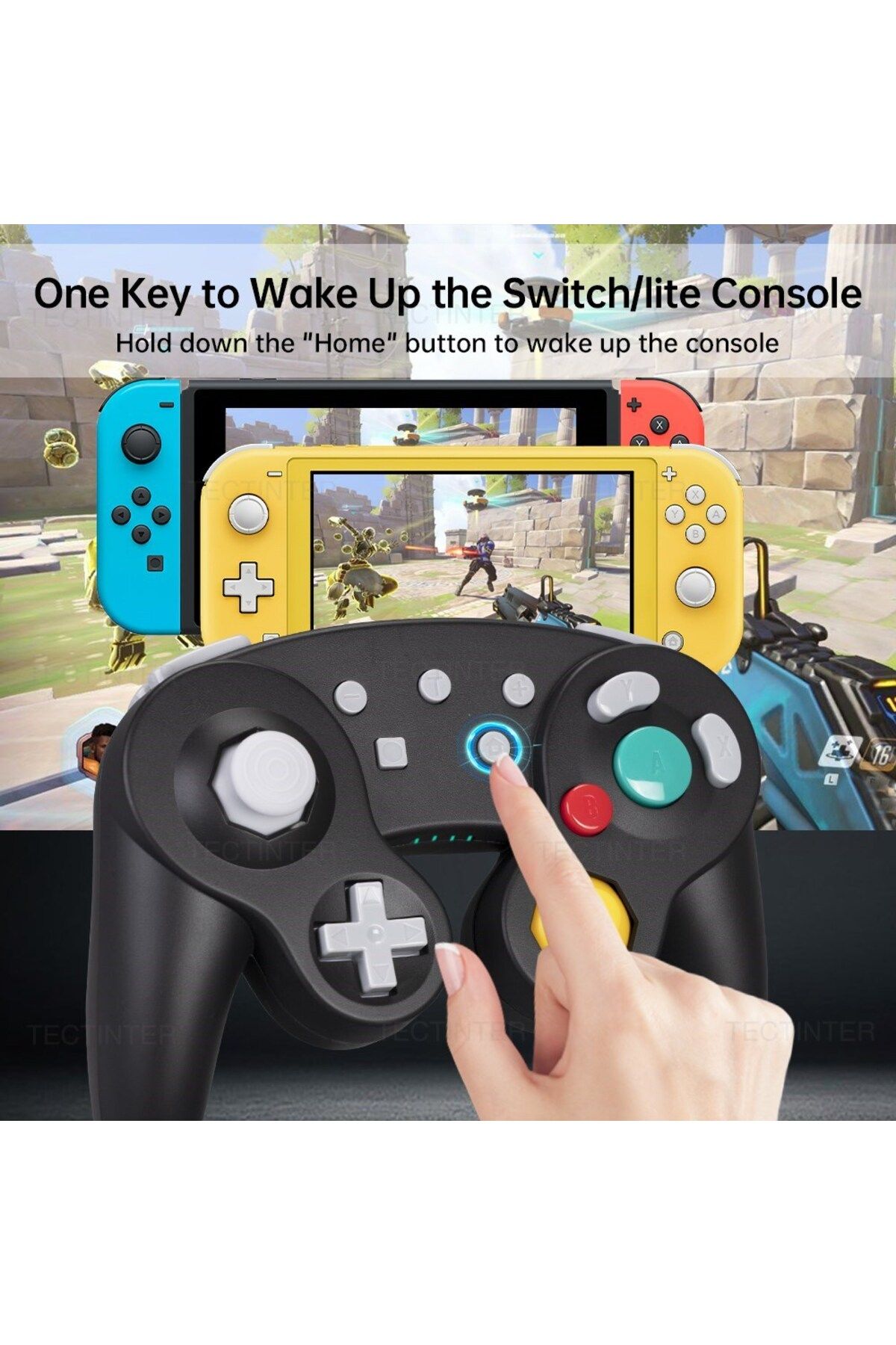 TECTINTER-Support Bluetooth Gamecube Controller Compatible With Nintendo Switch Gamepad For Steam/andriod/p... 4