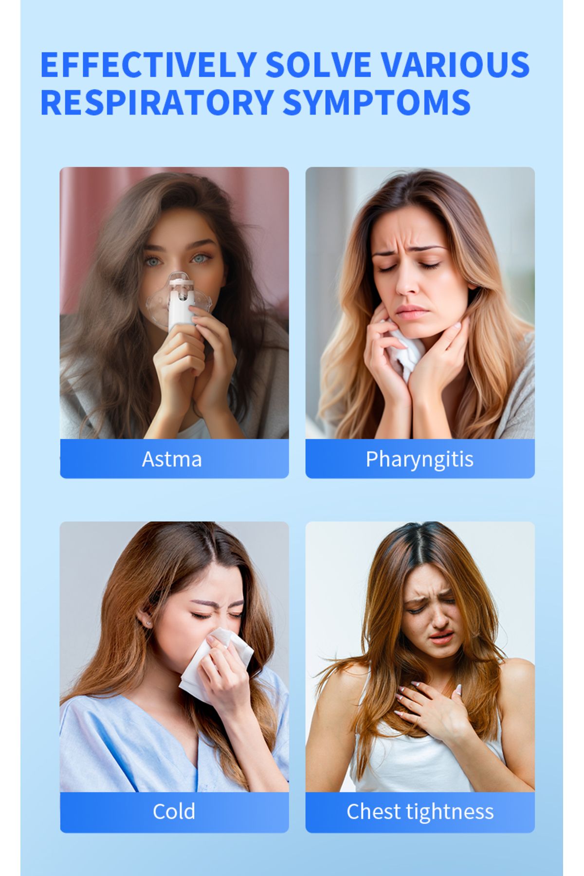 Fireurus-Portable Handheld Mesh Nebulizer Adults and Kids Travel-Friendly Inhalator for Home Use 5