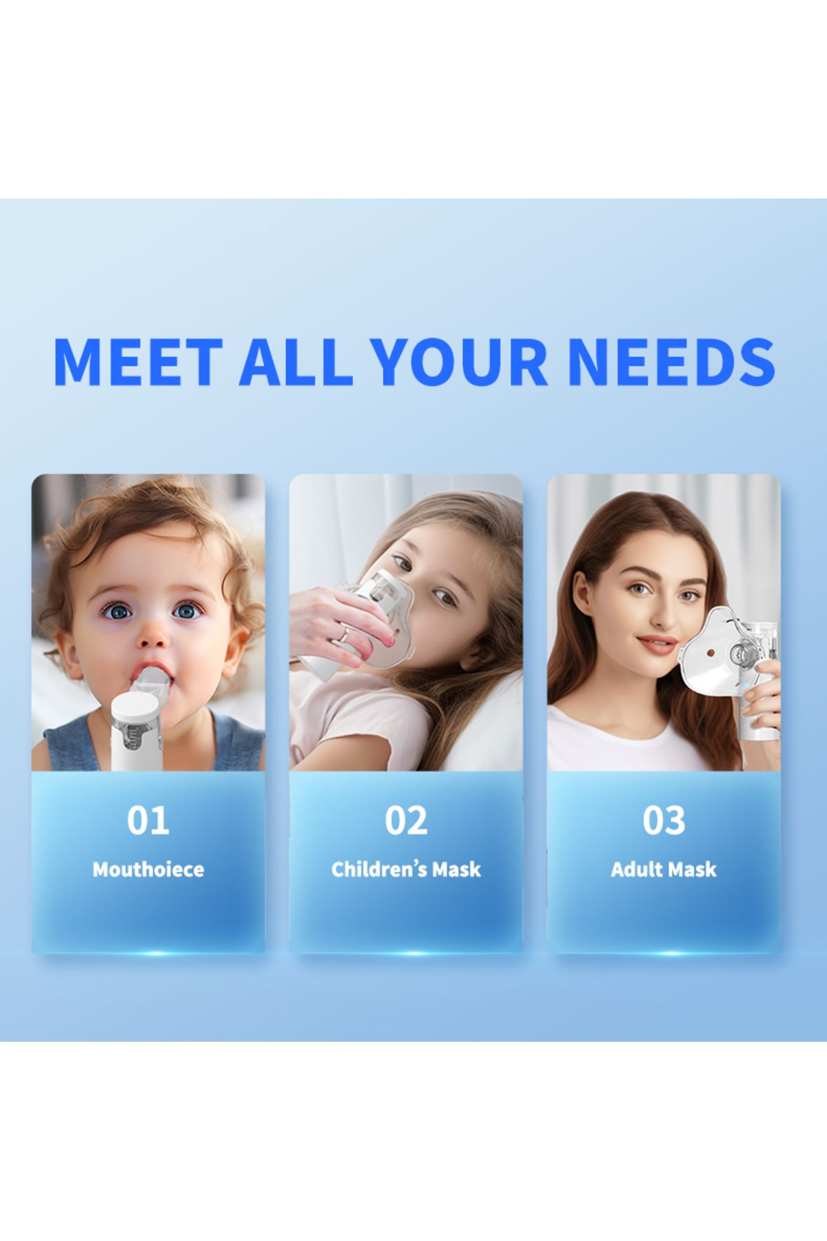 Fireurus-Portable Handheld Mesh Nebulizer Adults and Kids Travel-Friendly Inhalator for Home Use 6