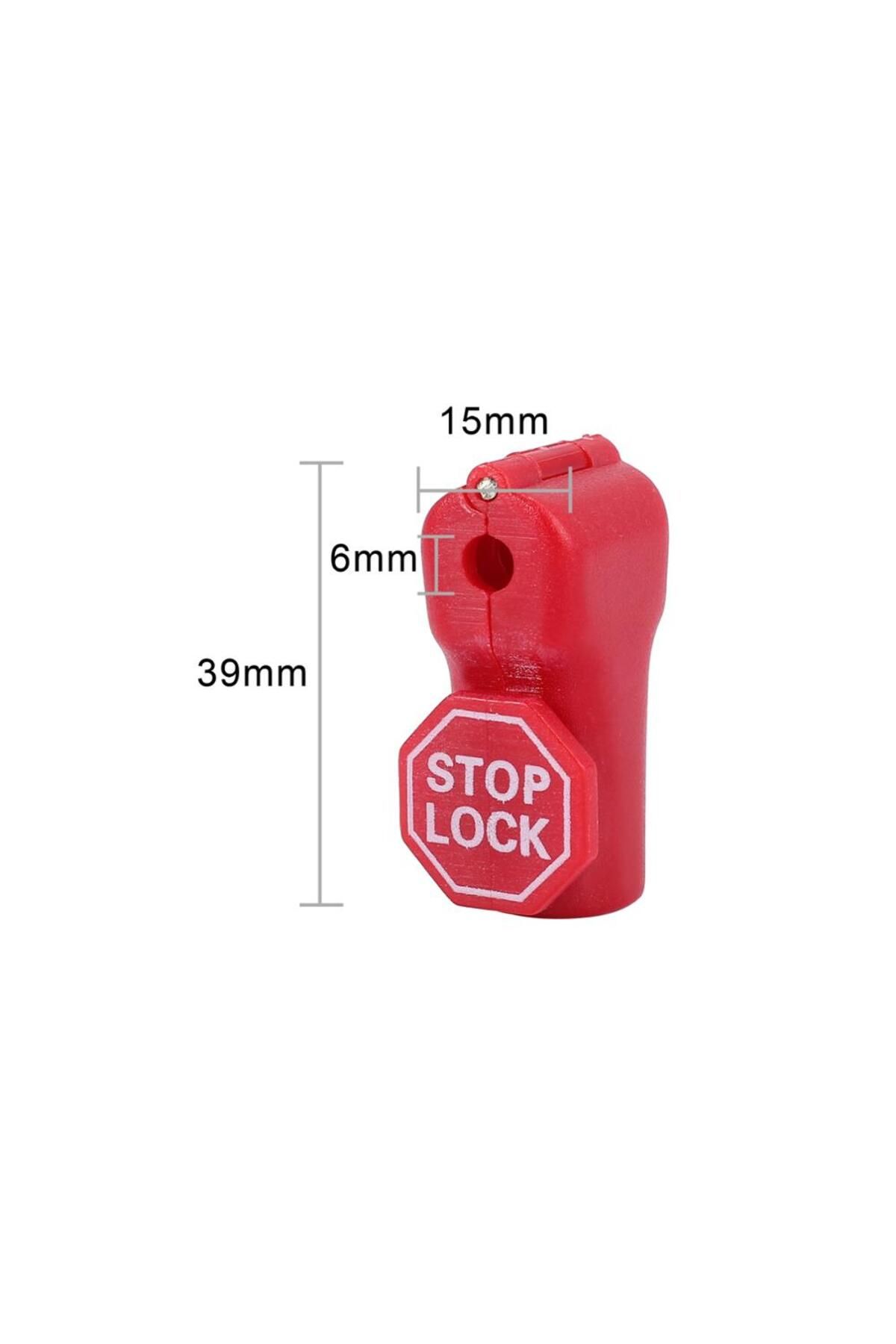 Elice-100 pcs/Bag Red 6mm EAS Security Tag stop lock hook security display hook  Anti Theft Stoplock 3